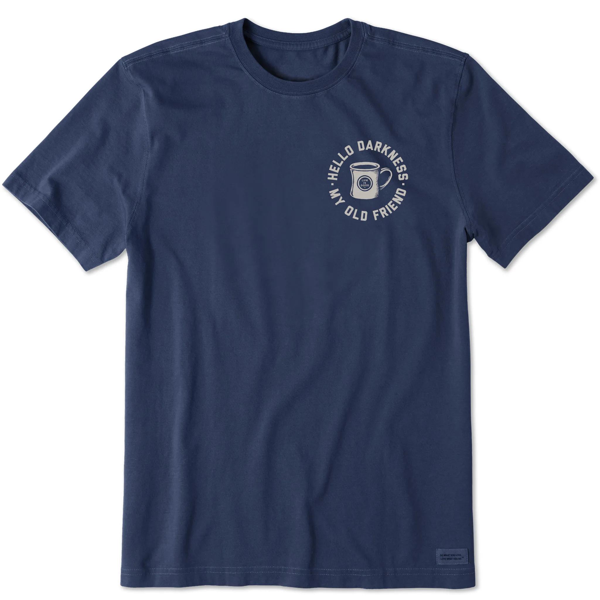 Men's Hello Darkness My Old Friend Short Sleeve Crusher Tee Breathable and Comfortable