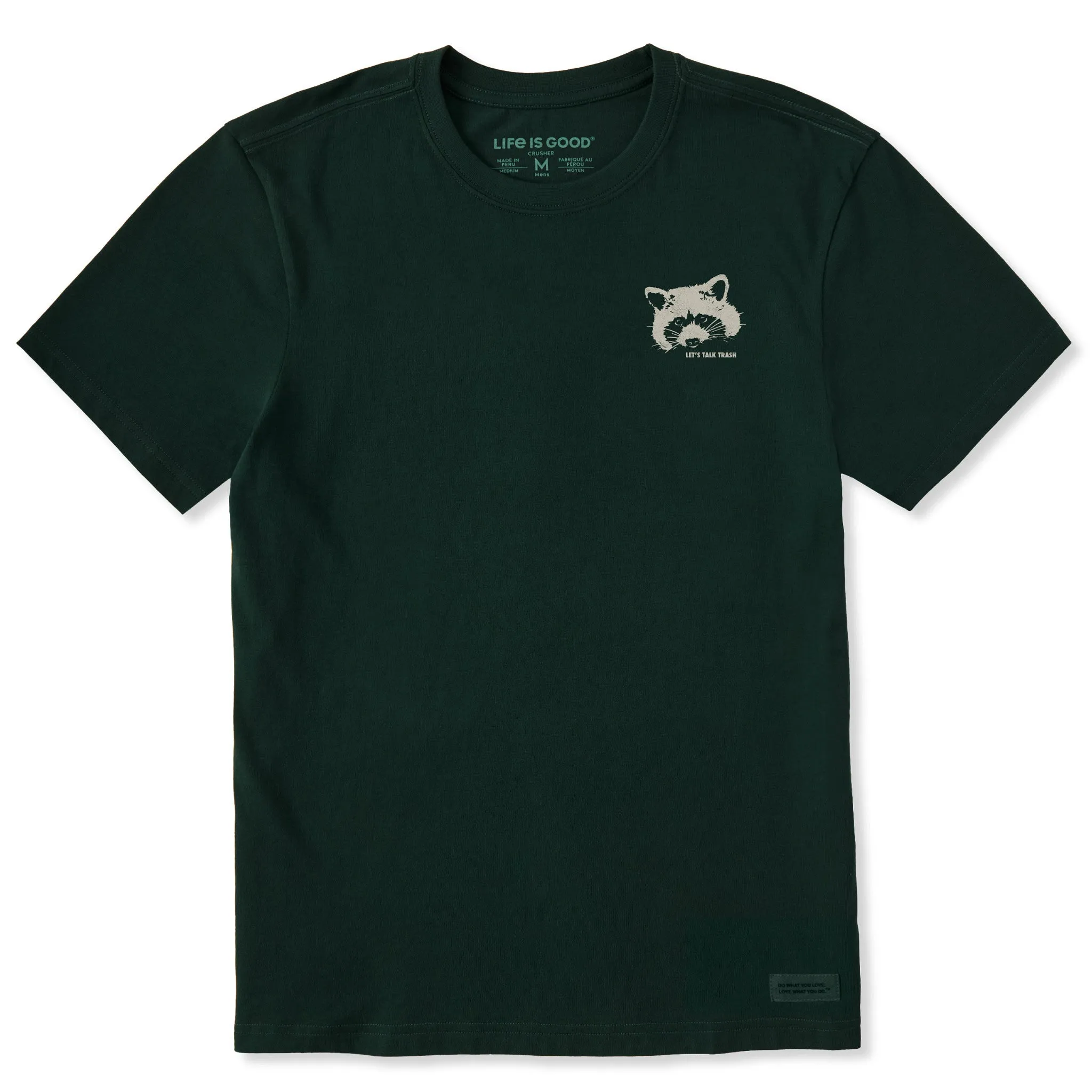 Seam Free Back Durable Material Men's Raccoon Short Sleeve Crusher Tee