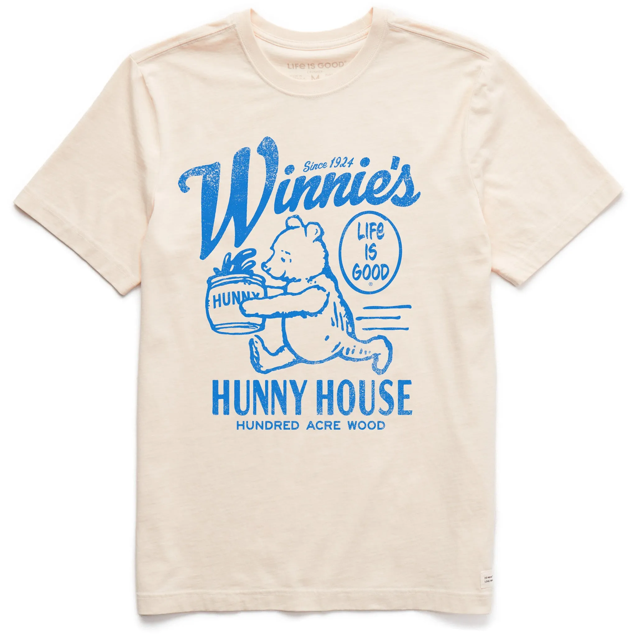 RecycledBlend Timeless Appeal Men's Winnie's Hunny House Short Sleeve Crusher Tee