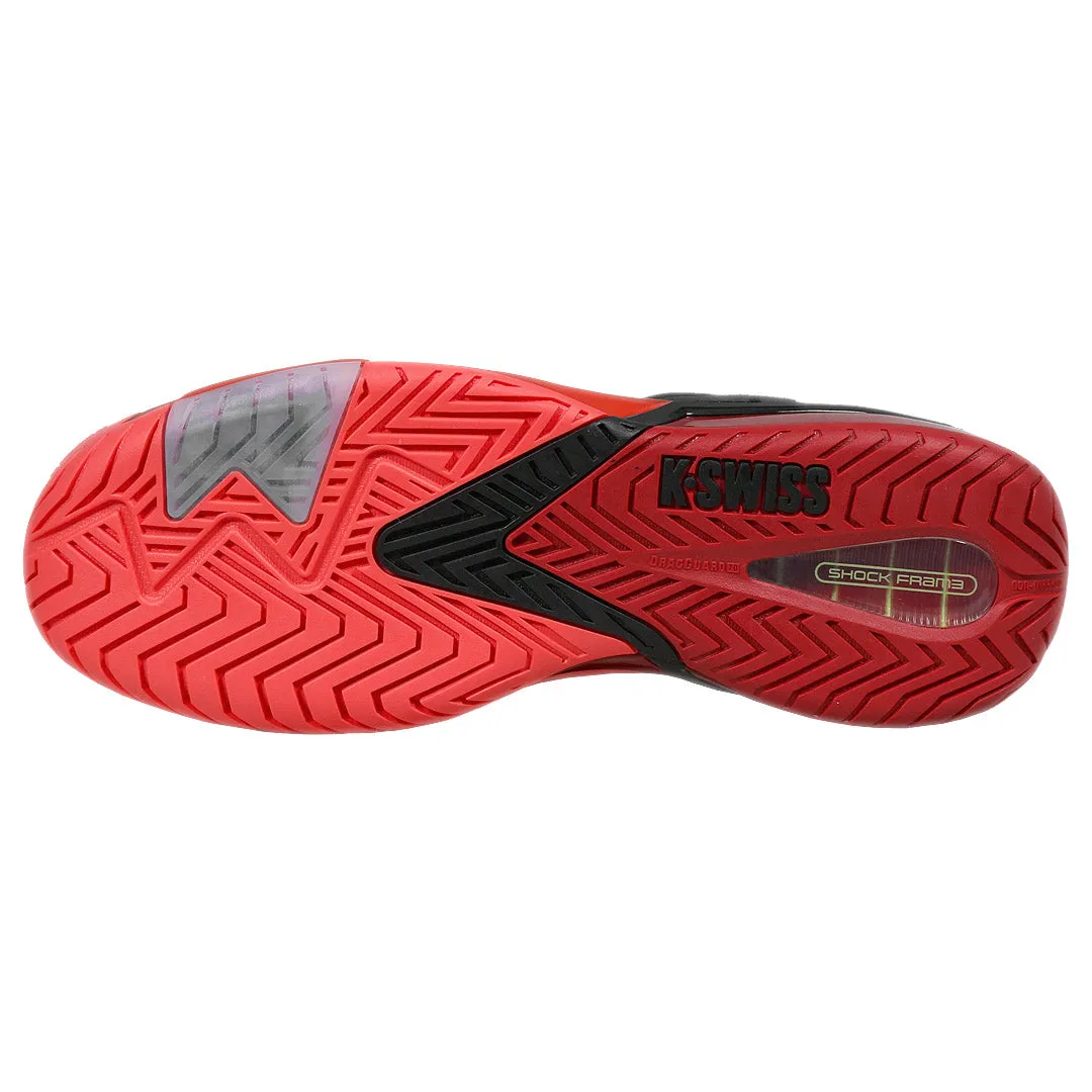 K-Swiss Men's Ultrashot 4 - Black/Neon Lava Durable Sole