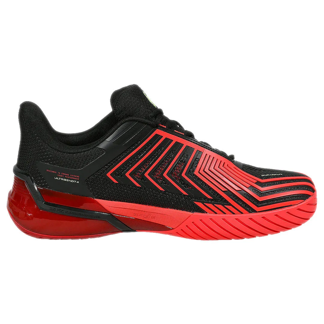 K-Swiss Men's Ultrashot 4 - Black/Neon Lava Adjustable Straps Slip Resistant