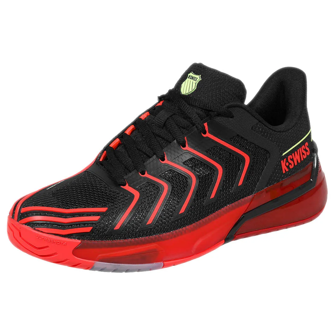 Breathable Ventilation K-Swiss Men's Ultrashot 4 - Black/Neon Lava