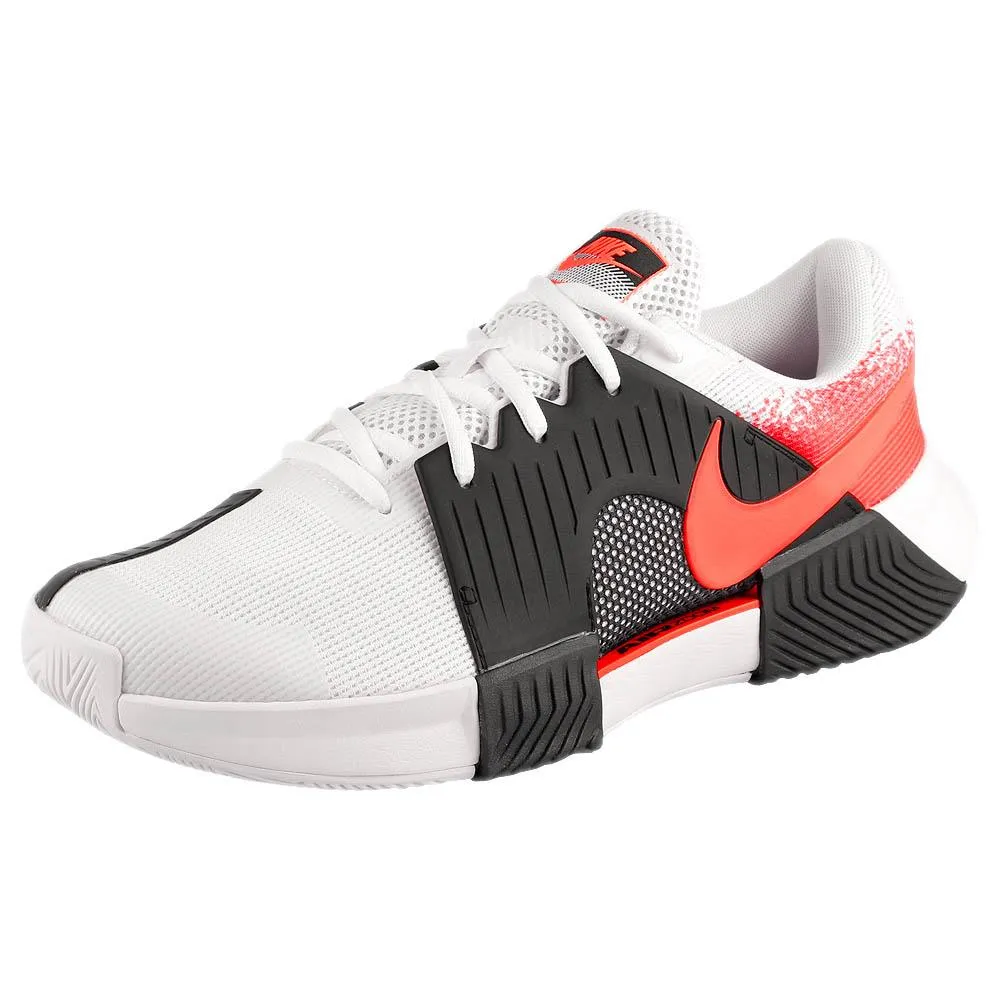 Moisture wicking Secure Closure Nike Men's Air Zoom GP Challenge 1 - White/Hot Lava