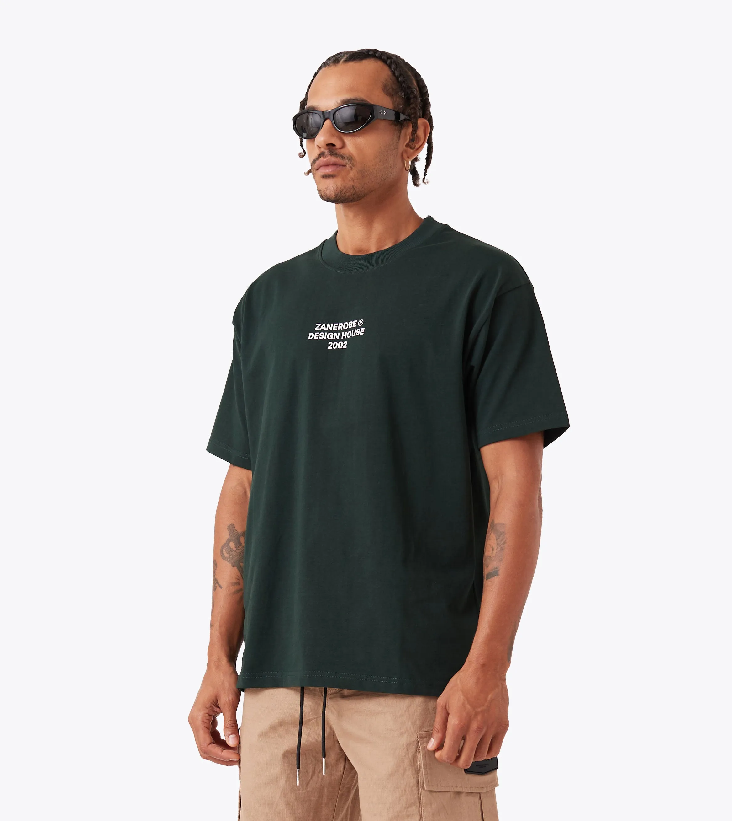 Moisture Wicking Technology ZR Design House Box Tee Forest