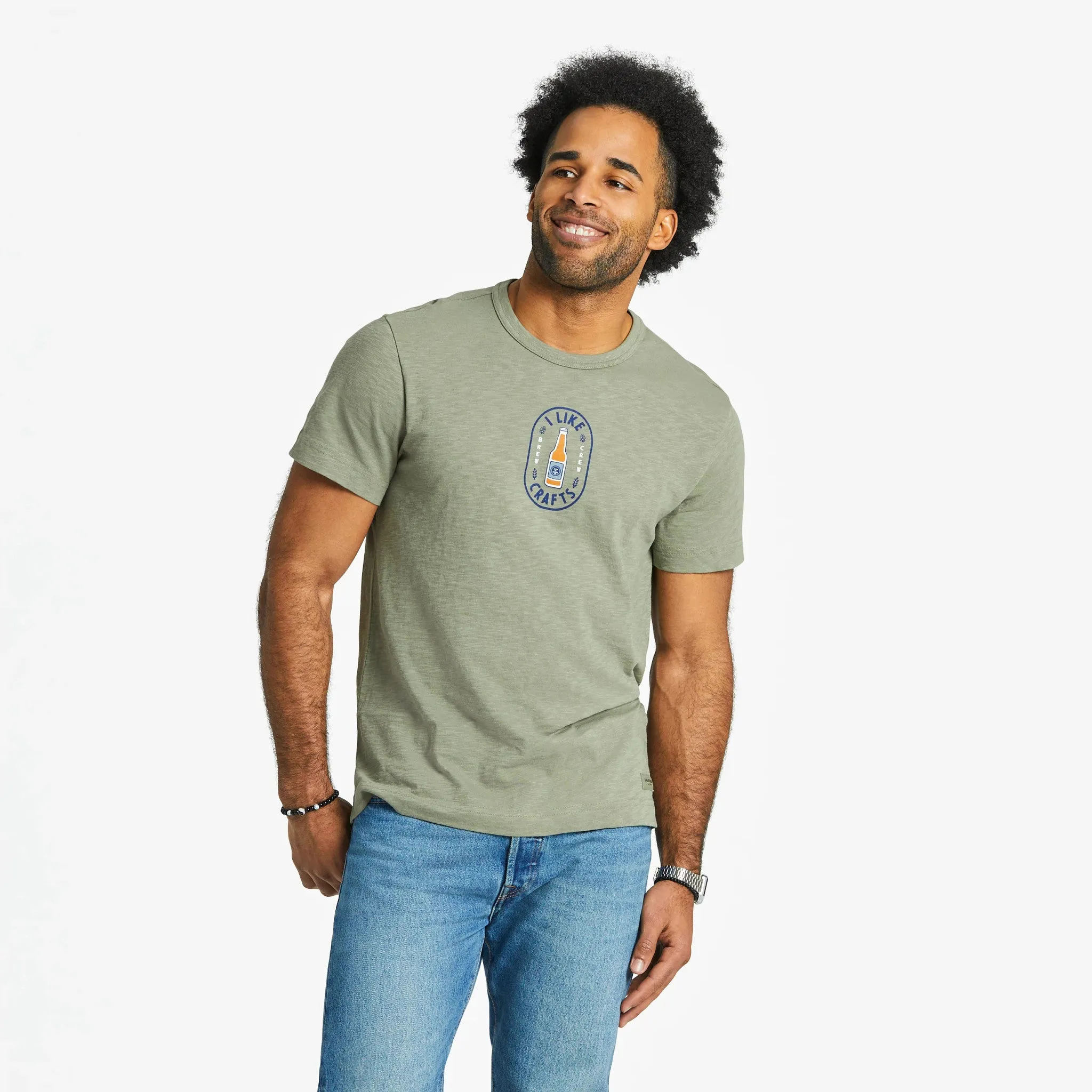 EthicalProduction Everyday apparel Men's I Like Crafts Label Textured Slub Tee