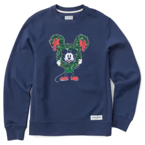 Chill Layer Men's Steamboat Willie Wreath Simply True Fleece Crew