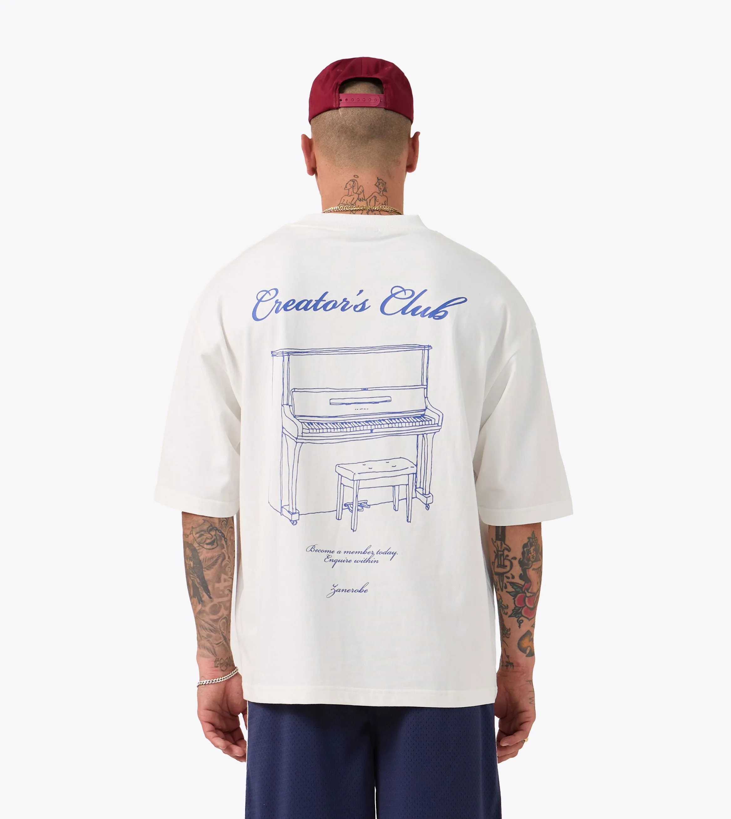 Piano Flow Tee Vintage White Soft and Light