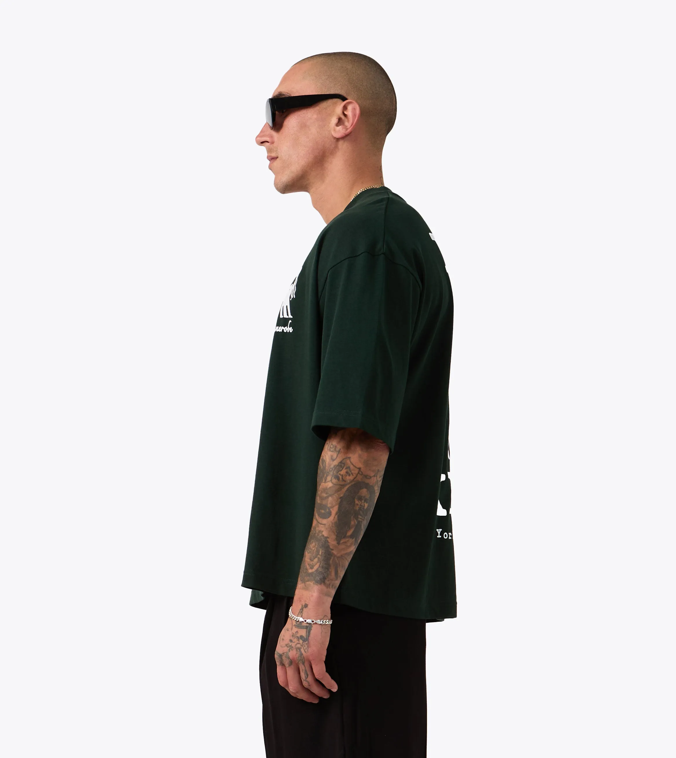 Pasta Kings Flow Crop Tee Forest Flexible Waist