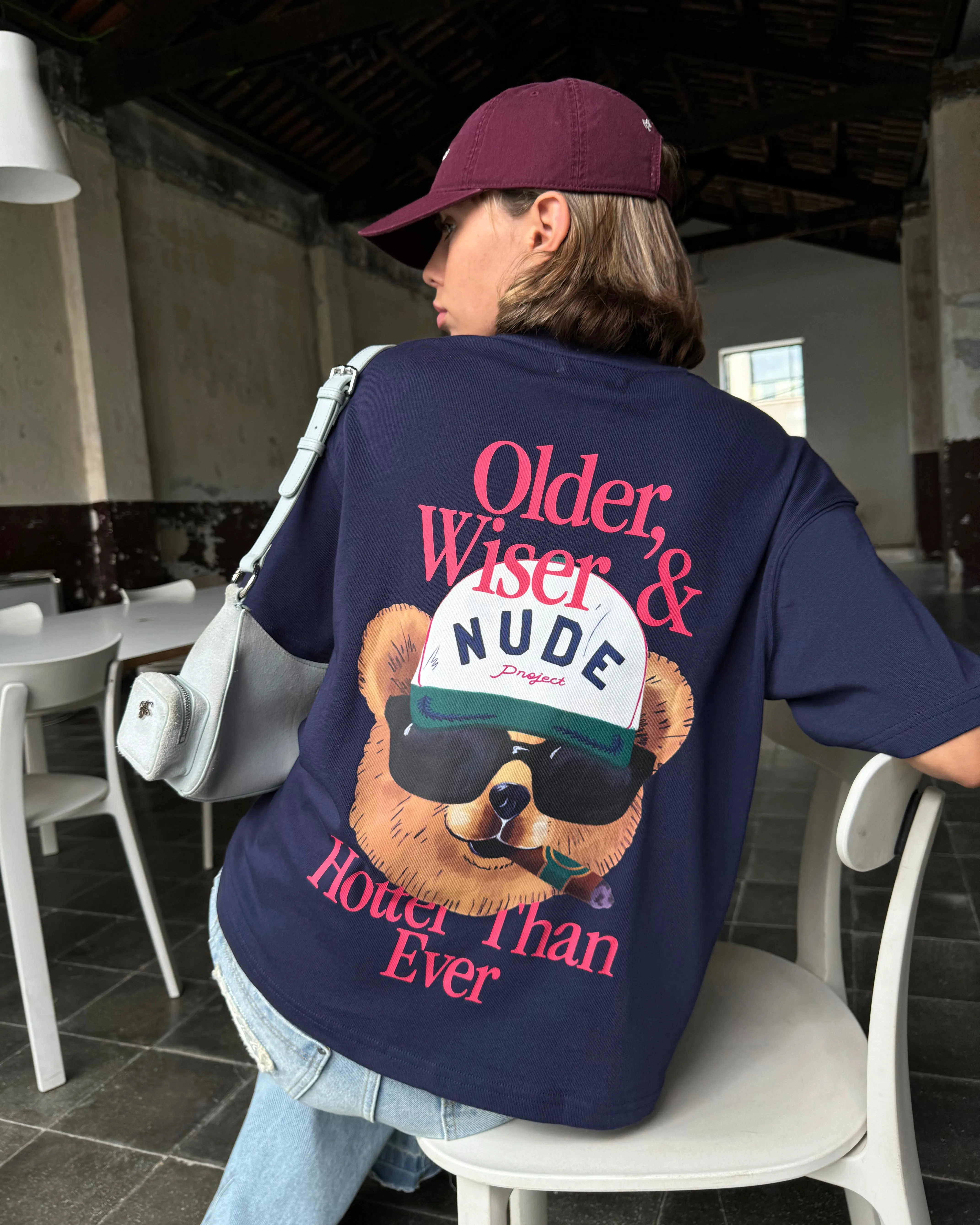 Trendy All-Day Breathable Layer Fit Hot Tee Navy