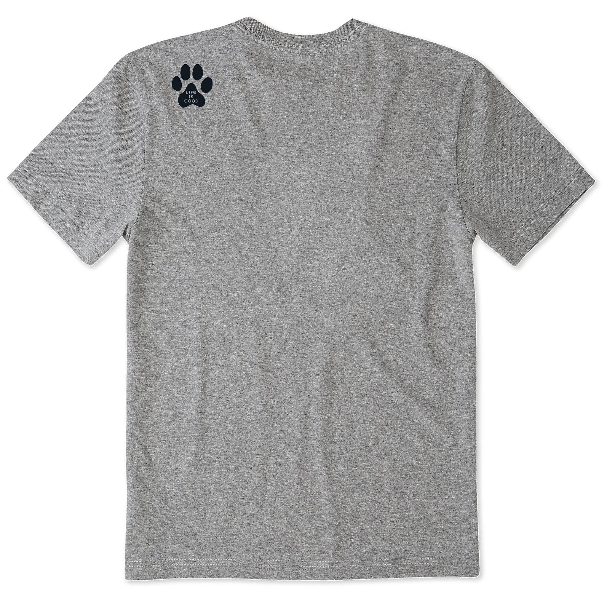Comfy and Soft Men's Single Paw Short Sleeve Crusher Tee
