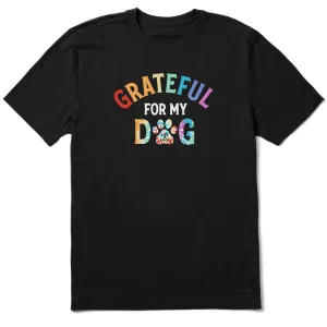 Men's Grateful for my Dog Tie Dye Short Sleeve Tee Polka Dot Pattern