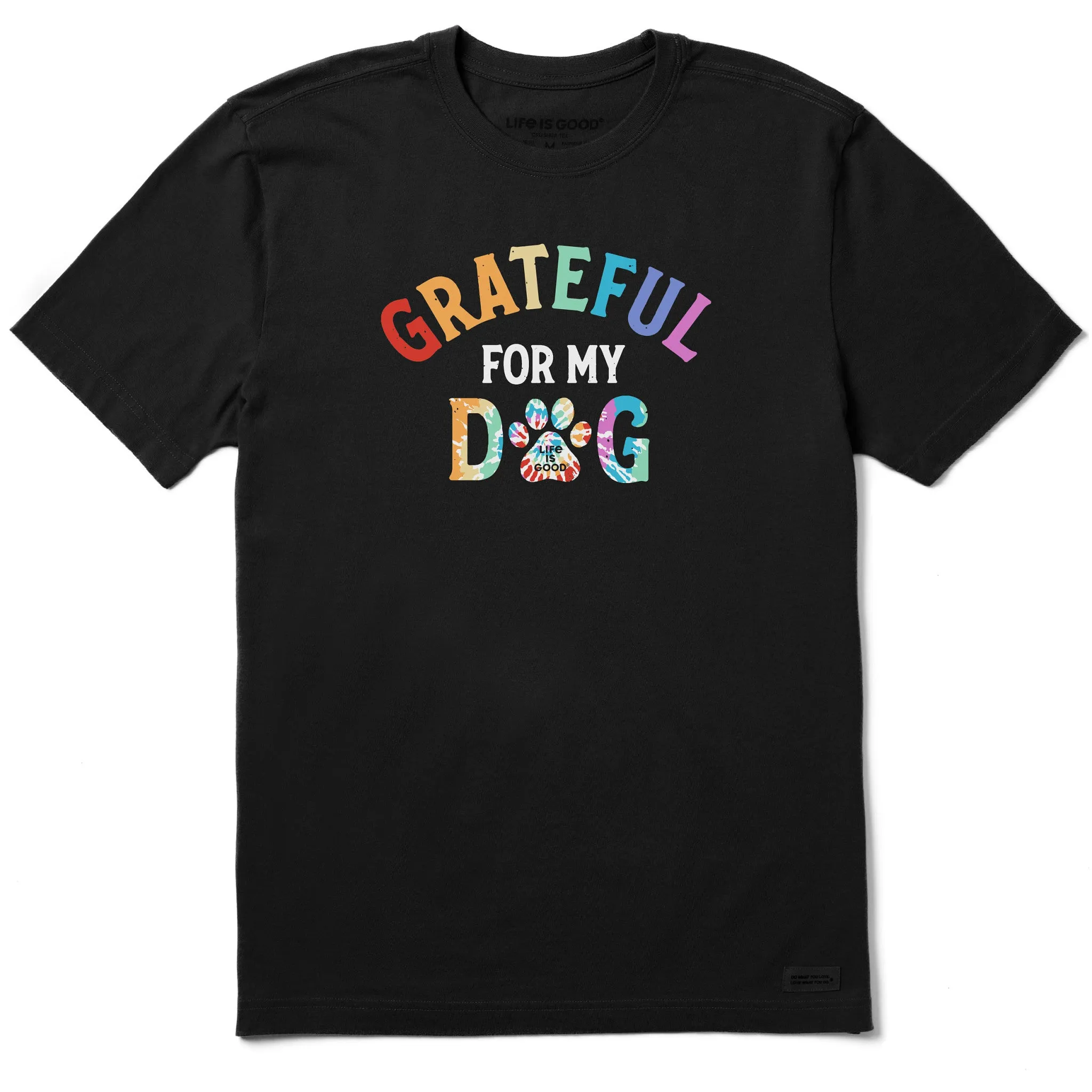 Men's Grateful for my Dog Tie Dye Short Sleeve Tee Essential Fashion