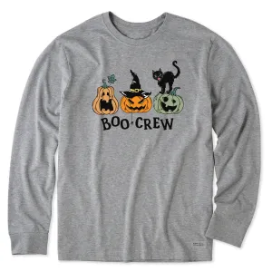 Men's Pumpkins Boo Crew Long Sleeve Crusher Tee All Purpose Wear