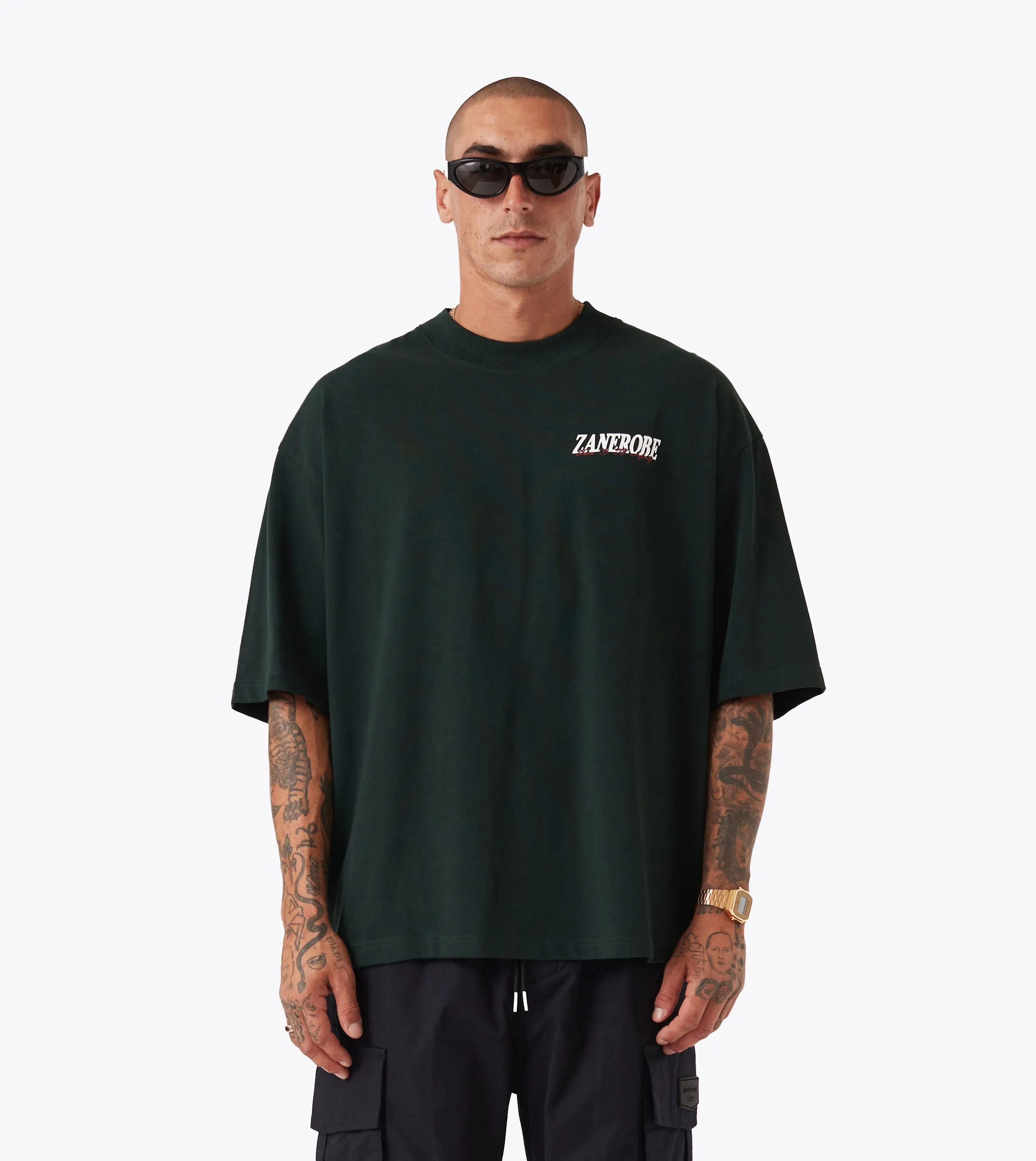 Portfolio Flow Tee Forest Spandex Enhanced Elasticity