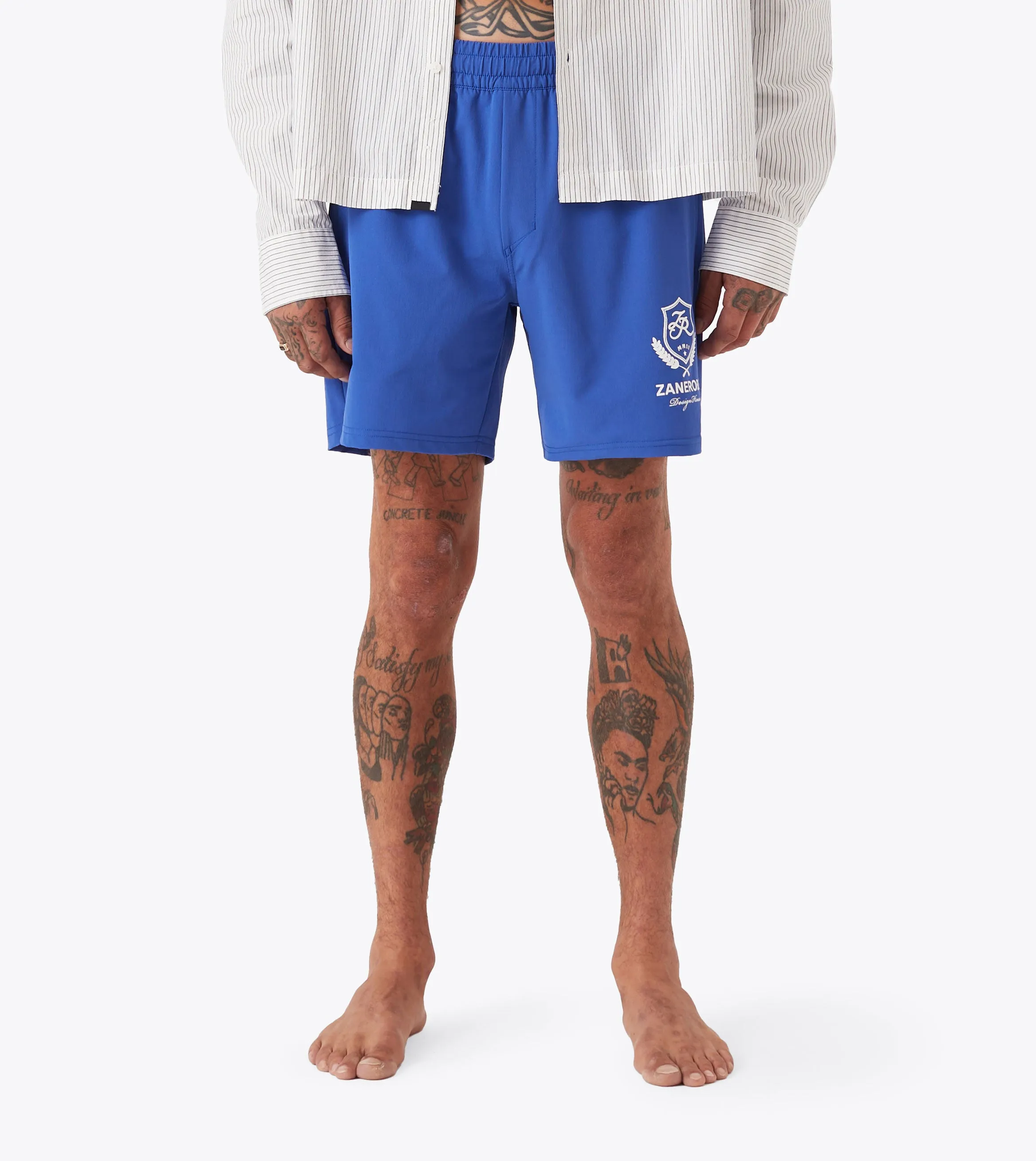 Sweat Wicking Channels Crest Balmoral Beach Short Cobalt Blue