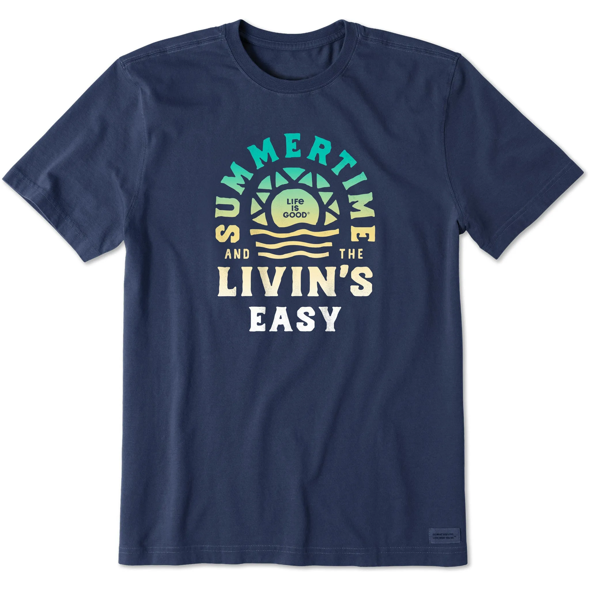 Men's Summertime & The Livin's Easy Short Sleeve Crusher-LITE Tee Weekend Style UV Protective Fabric