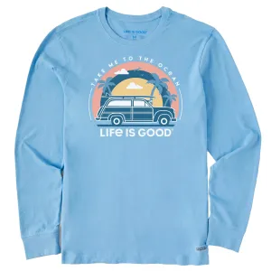 Business Meeting Men's Take Me to the Ocean Vehicle Long Sleeve Crusher Tee