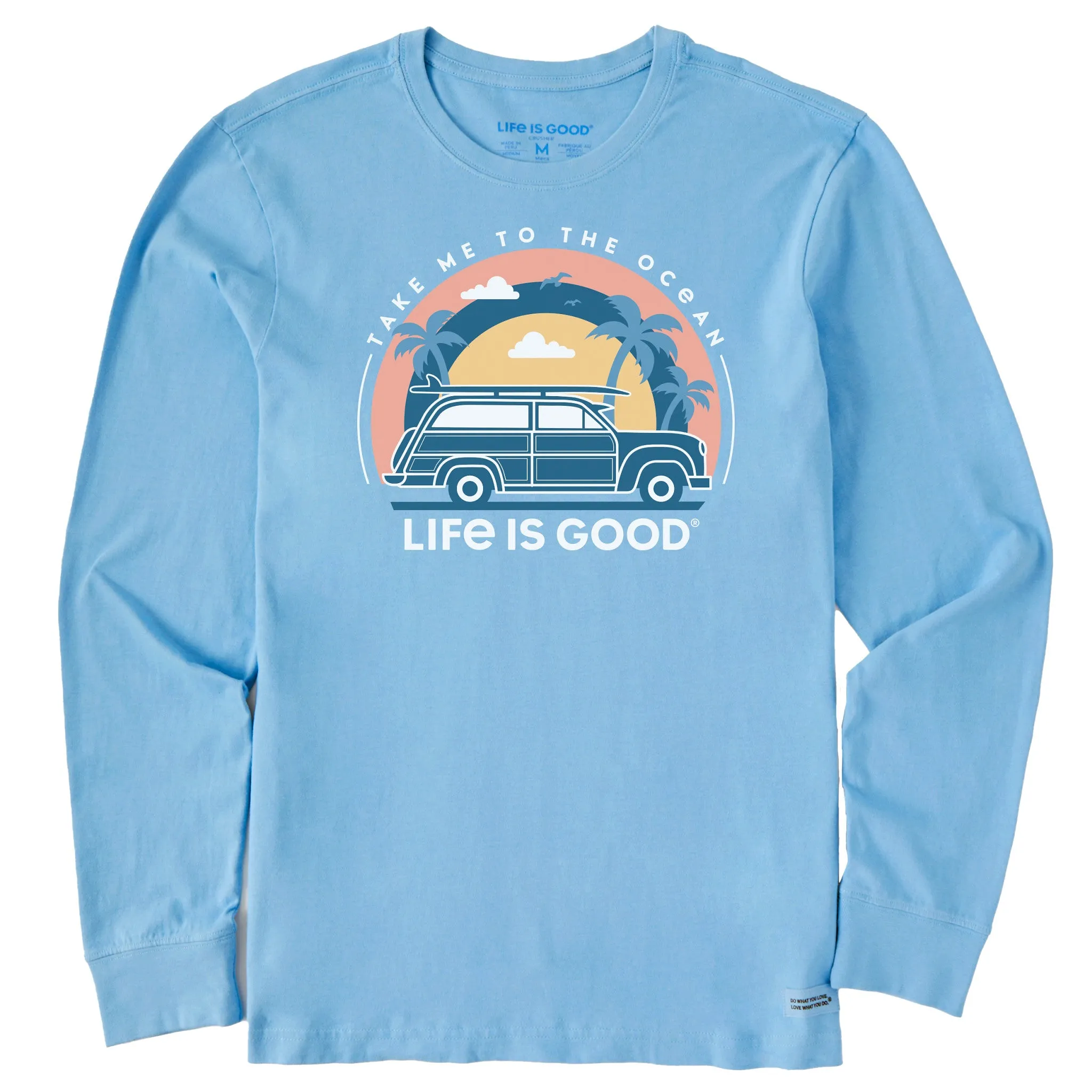 ethical Men's Take Me to the Ocean Vehicle Long Sleeve Crusher Tee