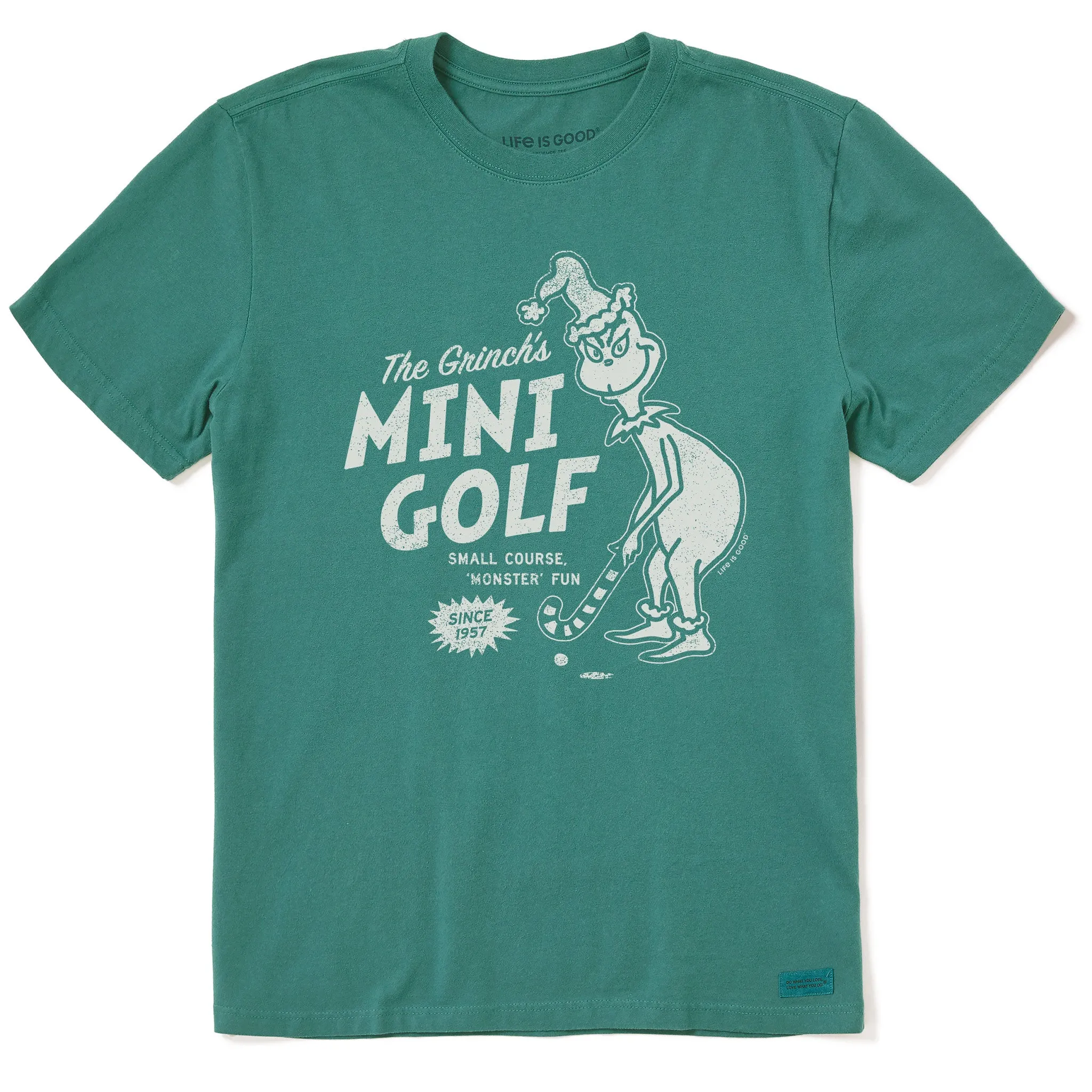 Classic Color Relaxed Waistband Men's Grinch's Mini Golf Short Sleeve Crusher Tee