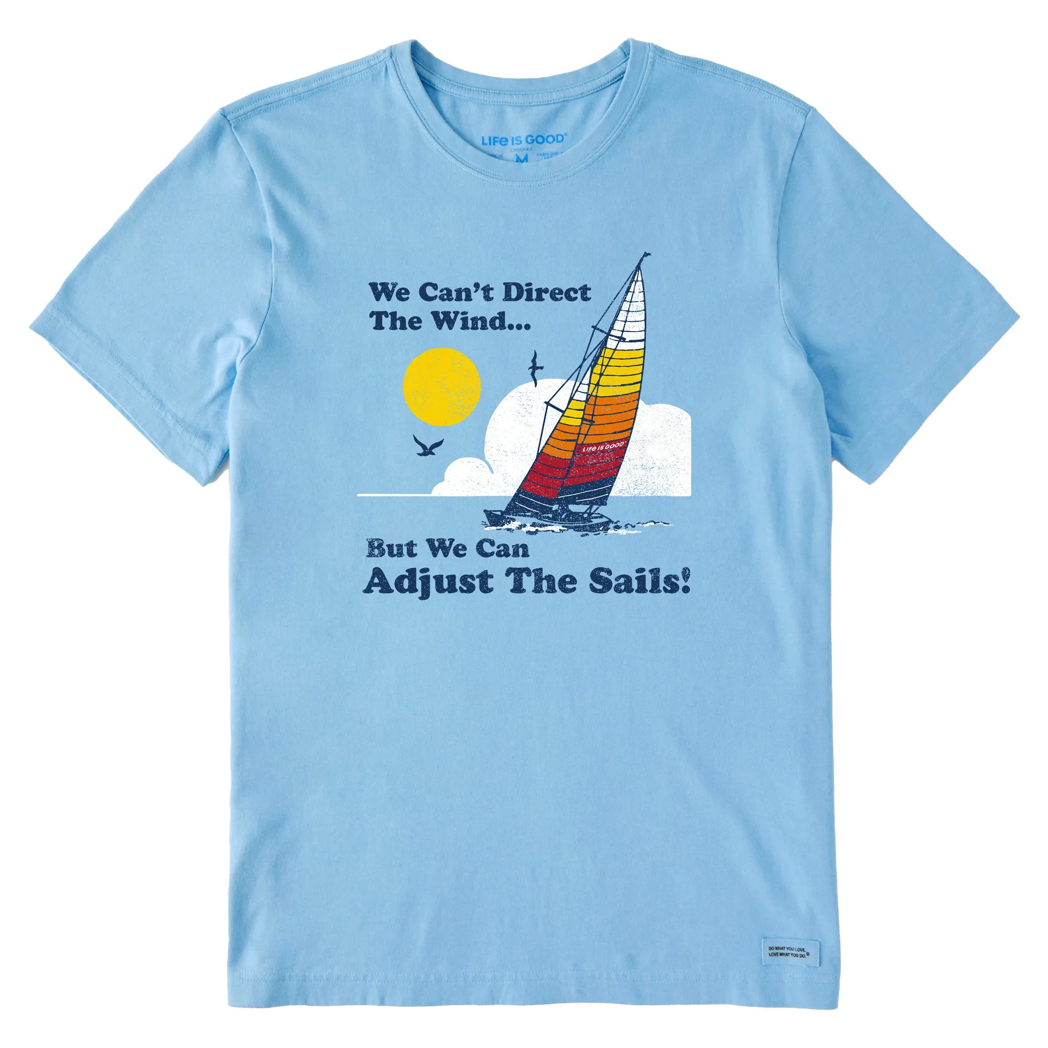Men's We Can't Direct the Wind Sailboat Short Sleeve Tee Classic Wearable Easy Comfort