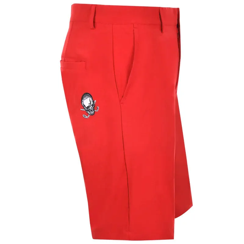 Quick Slip Minimal Waist Tattoo Golf: Men's OB ProCool Golf Shorts - Red