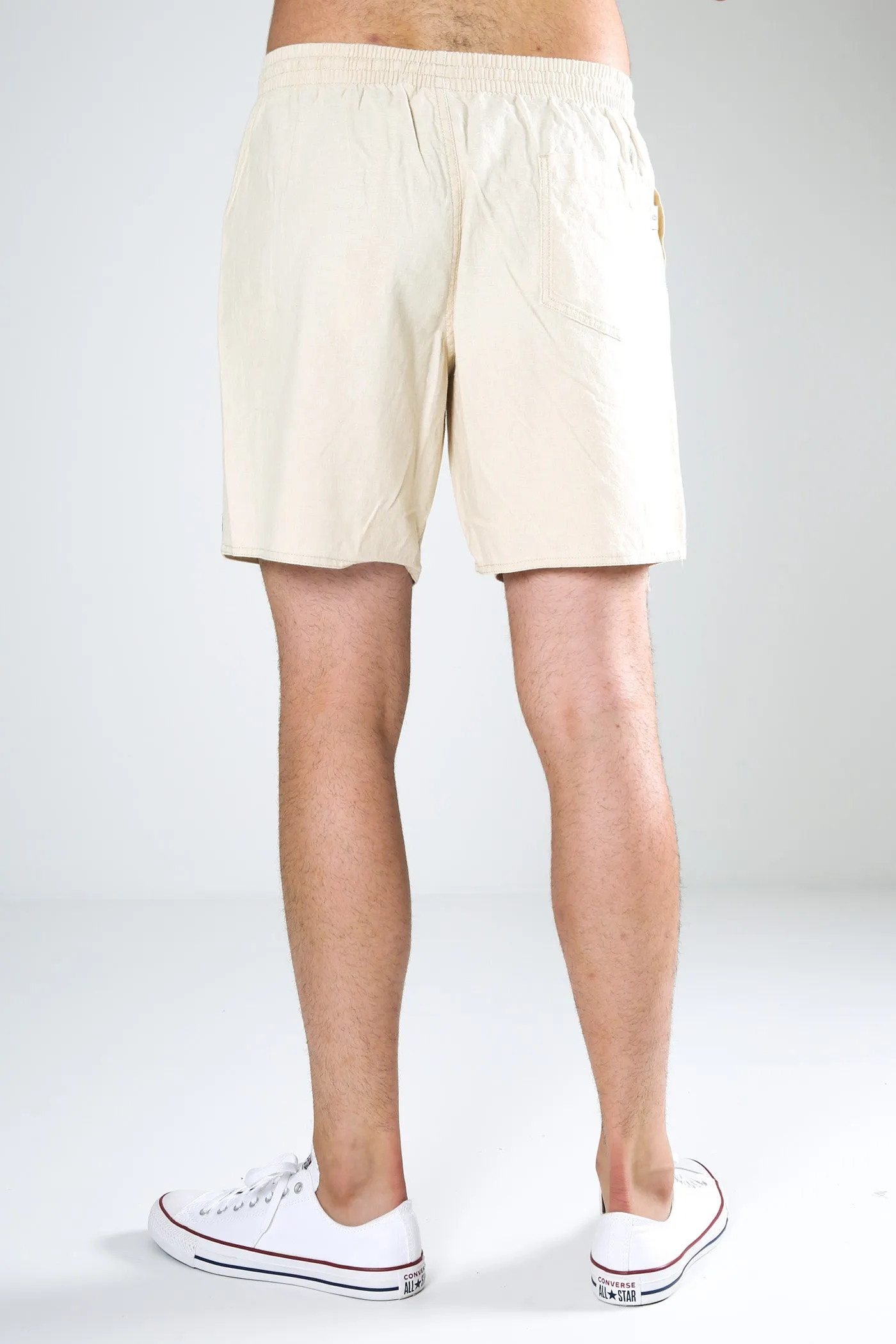 Classic Linen Jam Sand Simple Cut Relaxed Fit Design