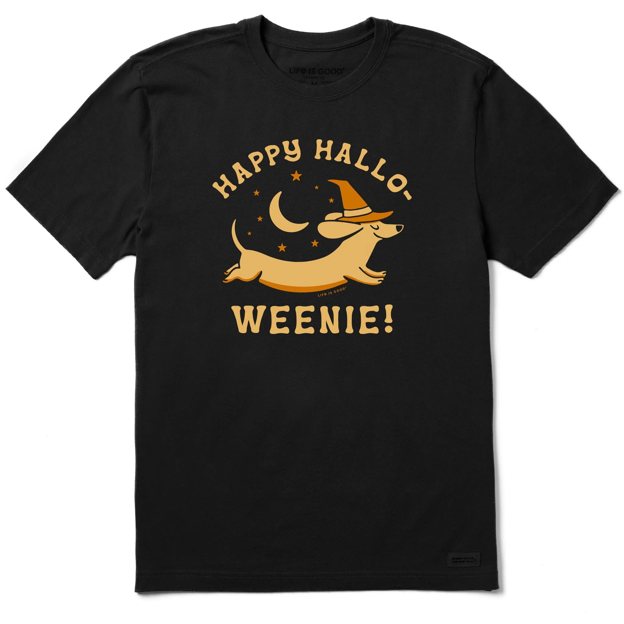 Men's Happy Hallo-Weenie Short Sleeve Tee Comfy Look Taped Neckline