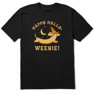 Men's Happy Hallo-Weenie Short Sleeve Tee Comfy Look Taped Neckline