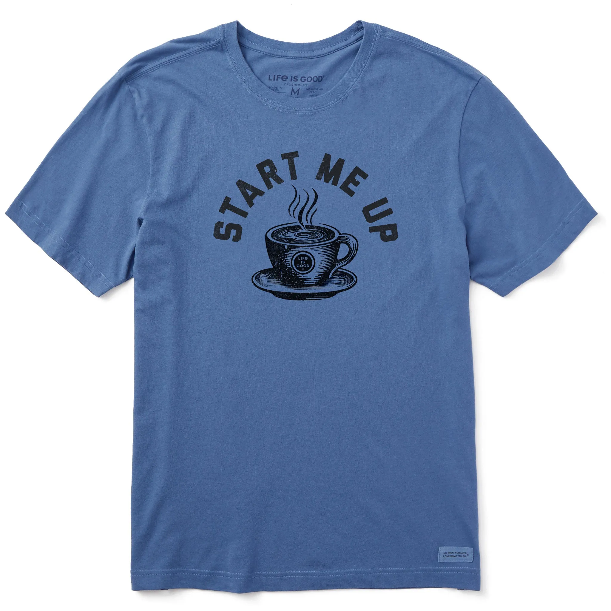 Men's Start me Up Coffee Mug Short Sleeve Tee V-Neck