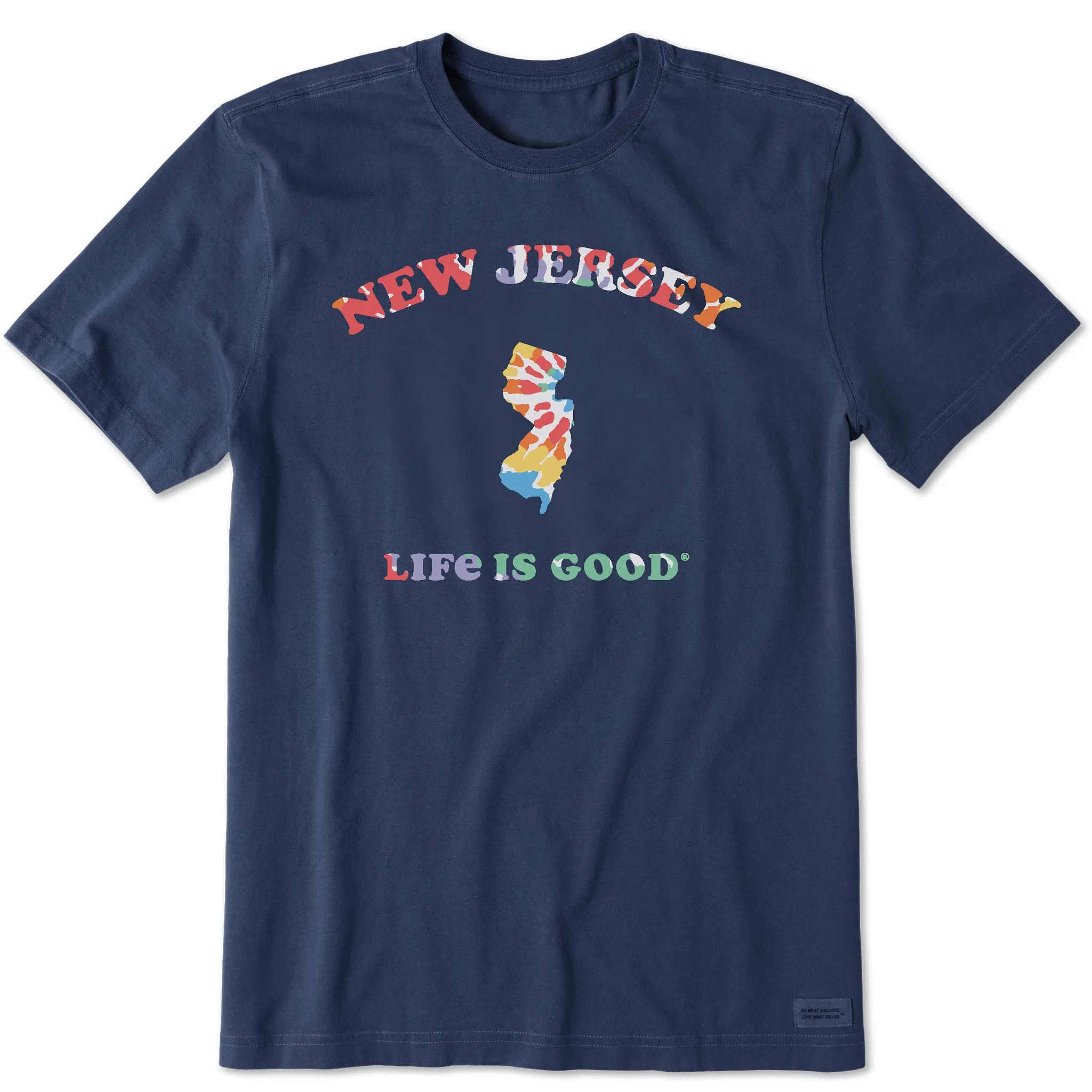 Tight Fit Running Gear Men's Tie Dye New Jersey Short Sleeve Crusher Tee