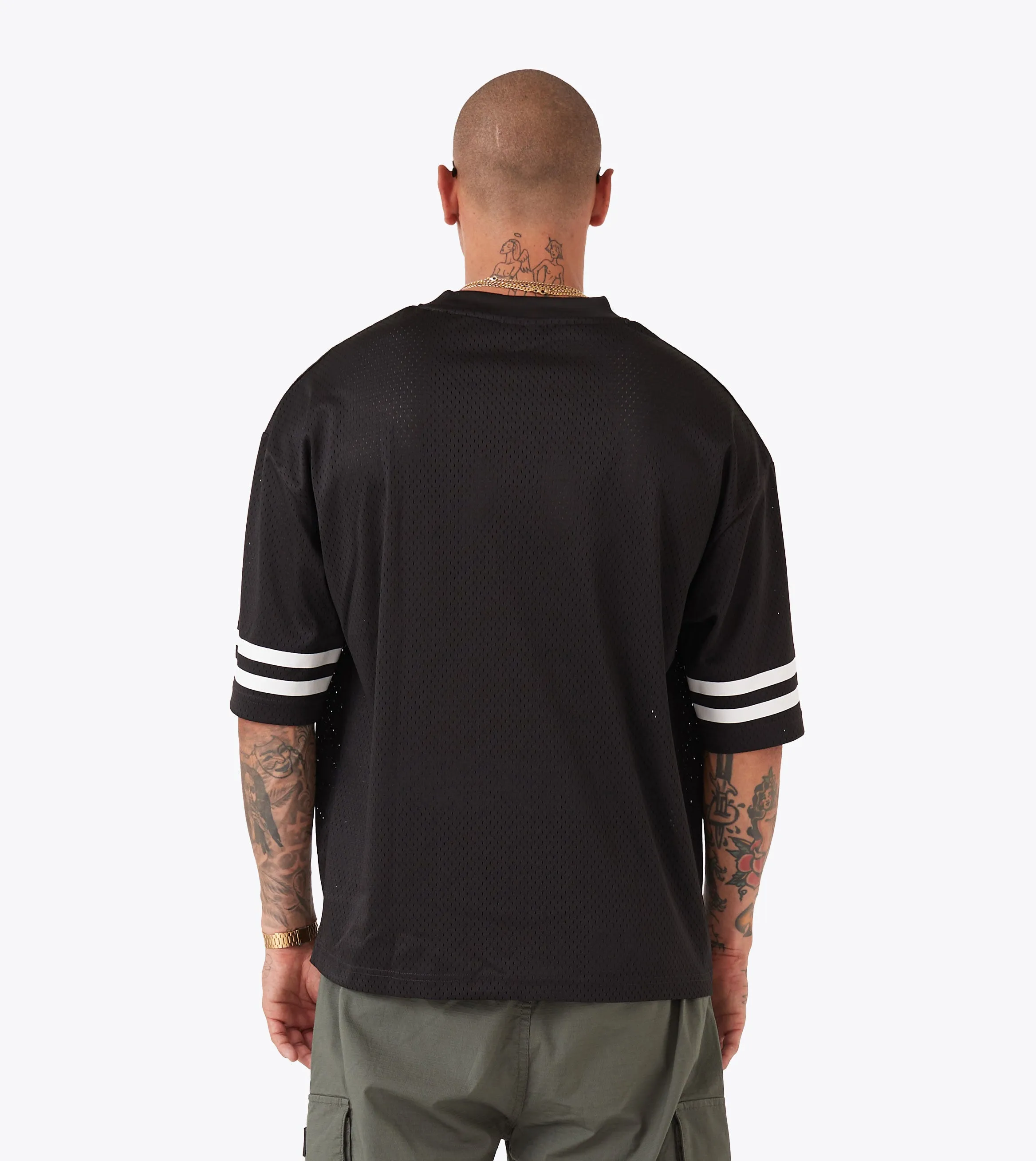 Mesh Baseball Tee Black Light Fit