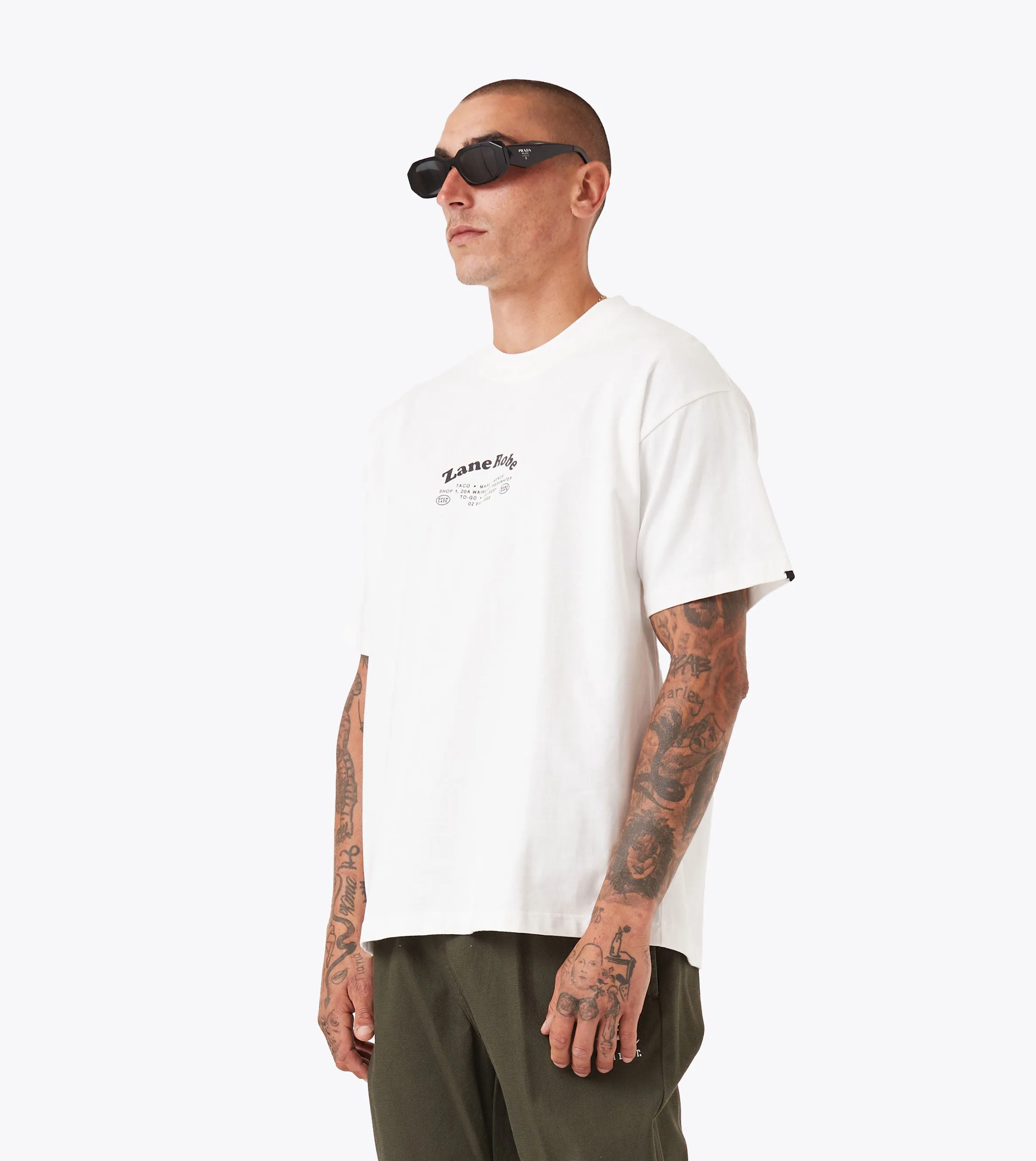 Taqueria Box Tee Vintage White Chill Mode Fit