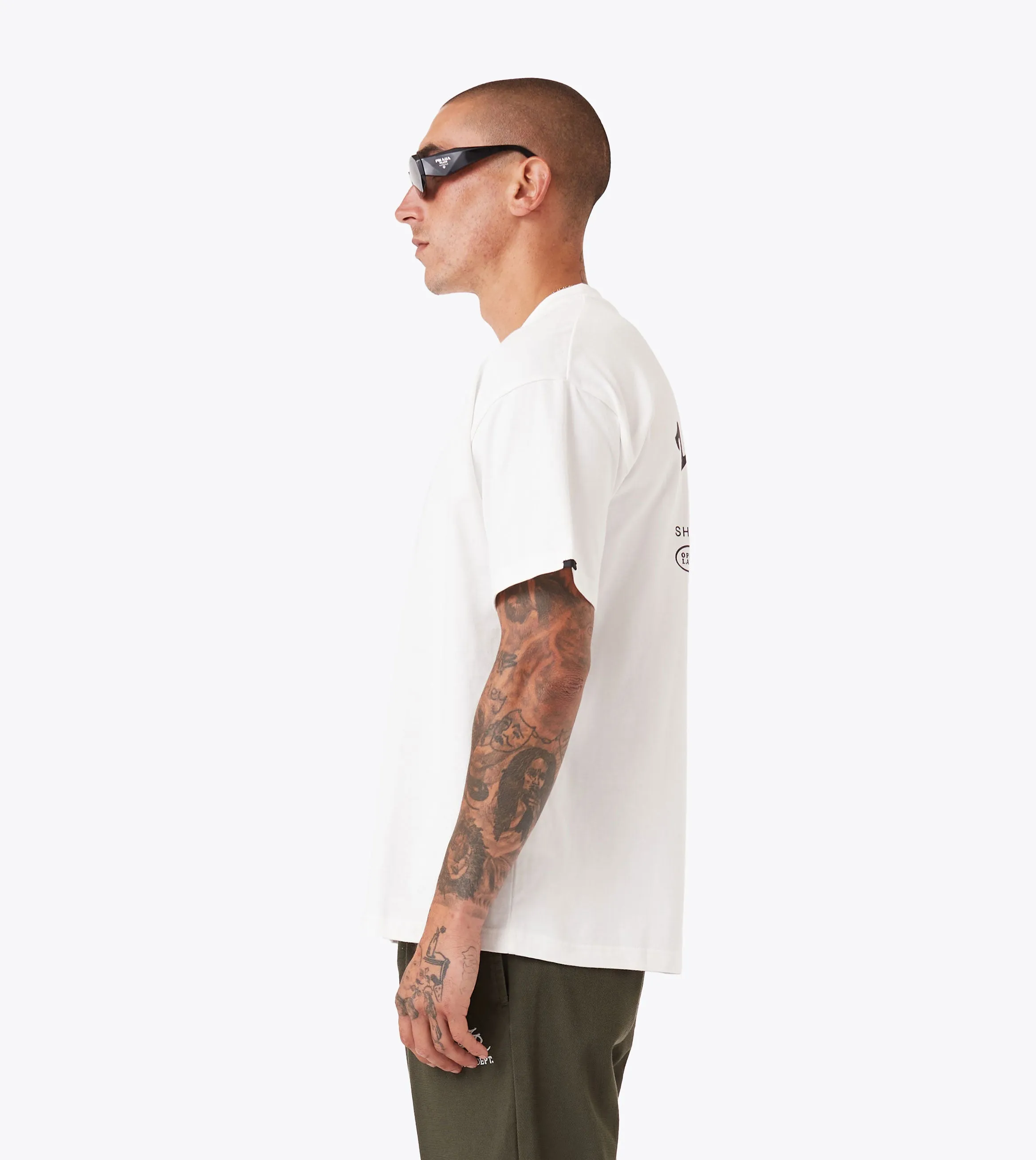 Taqueria Box Tee Vintage White Simple and Relaxed Airflow Ventilation Design