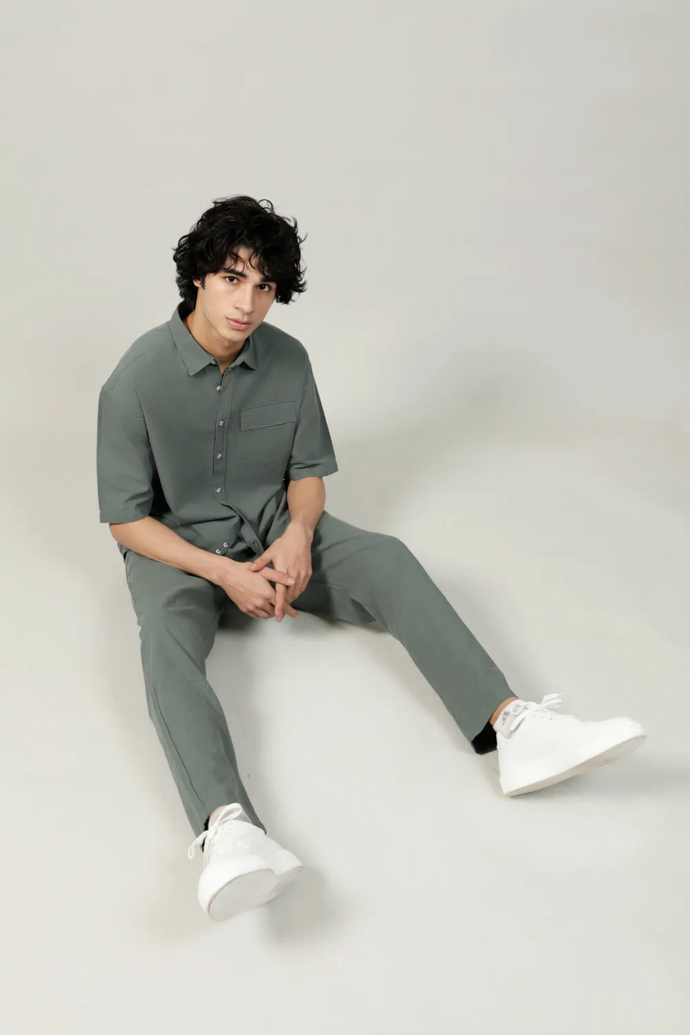 TEXTURED BAGGY FIT EASY PANTS No Ride