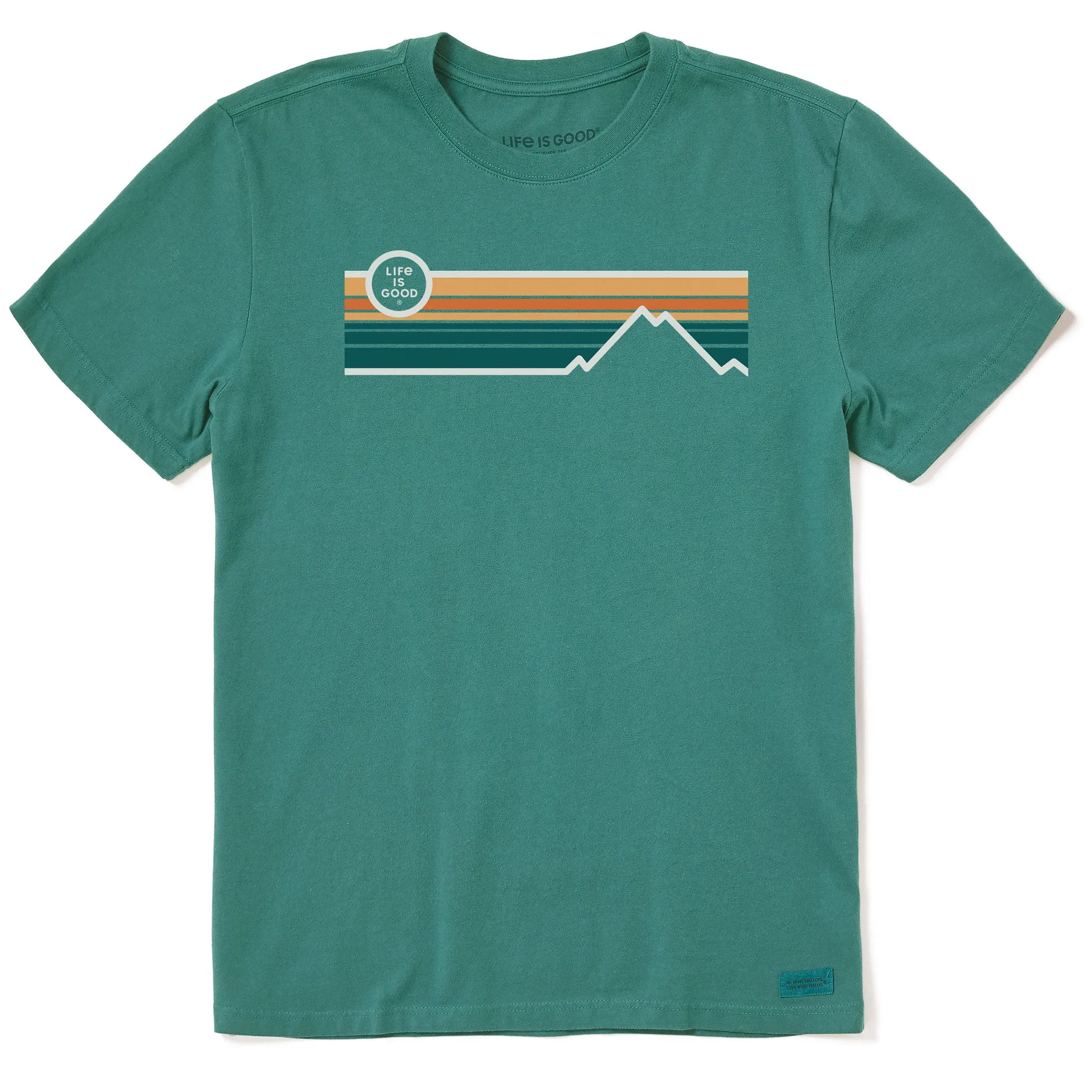 Festival wear Timeless Wear Men's Stripe Mountains Short Sleeve Tee