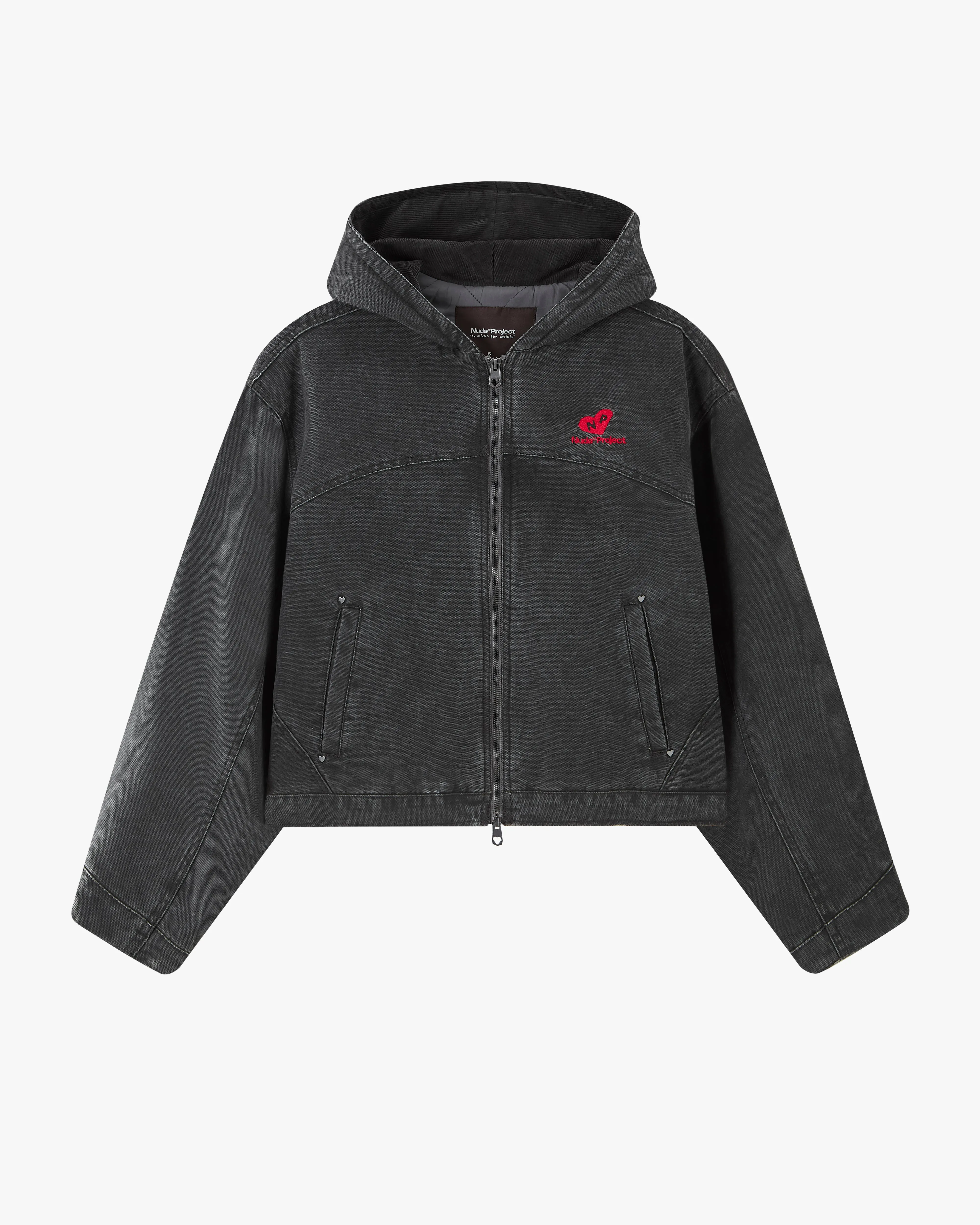 Flatlock Seam Construction Tech Use Co-Worker Jacket Canvas Ash