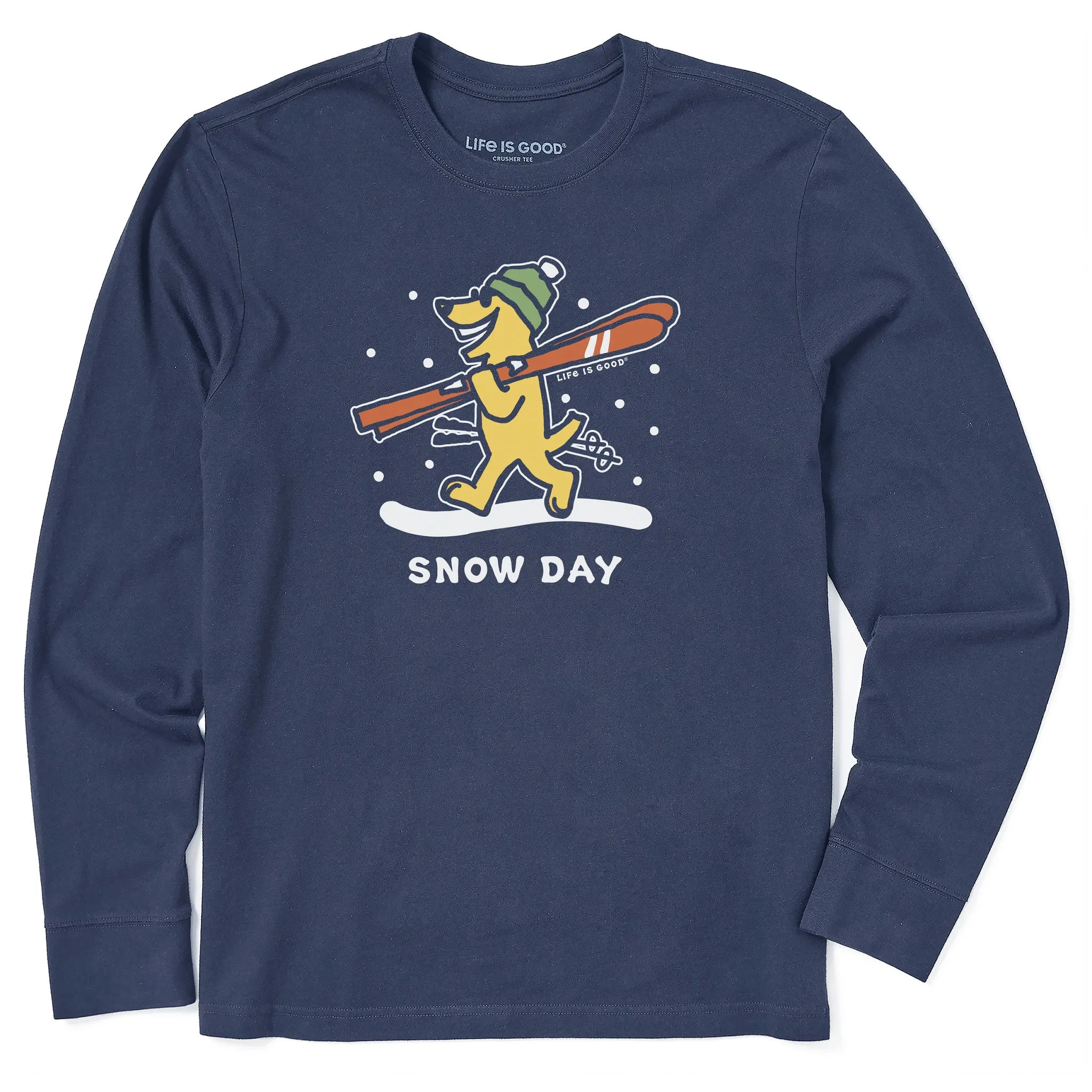 Customizable Men's Rocket Ski Snow Day Long Sleeve Crusher Tee