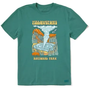 No Shrink Fabric Men's Yellowstone Poster Short Sleeve Crusher Tee