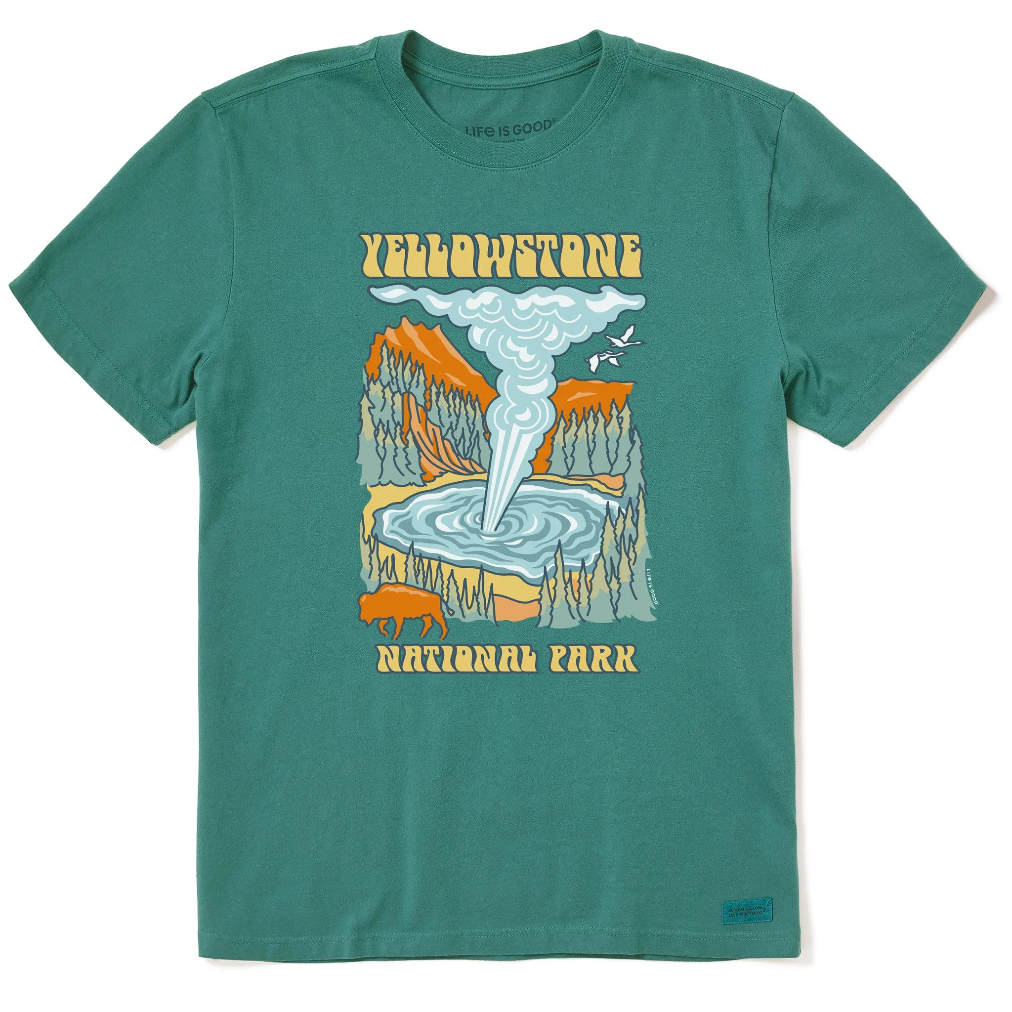 Men's Yellowstone Poster Short Sleeve Crusher Tee Active Outfit
