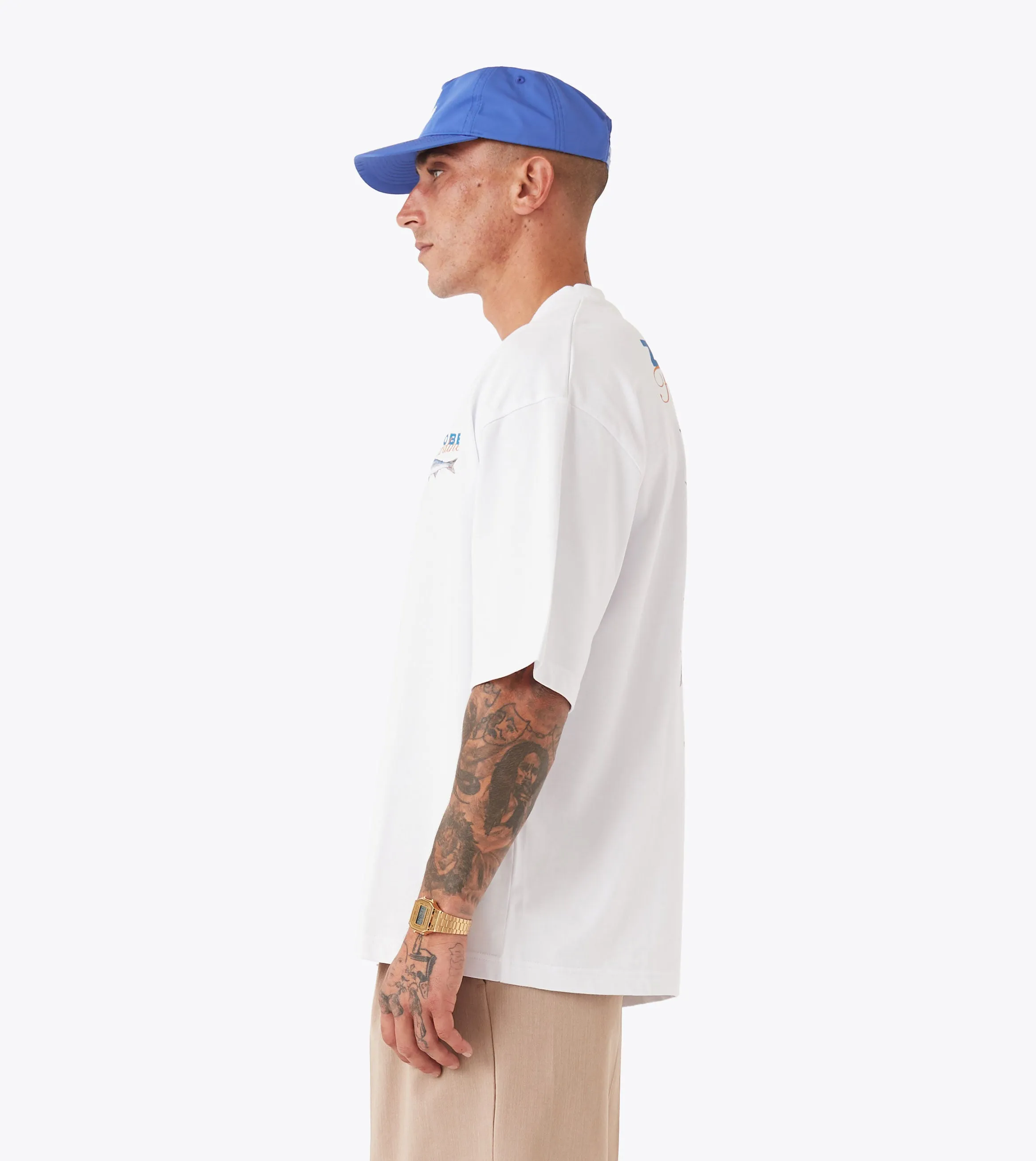 Fresh Sardines Flow Tee White Minimal Comfort Wear