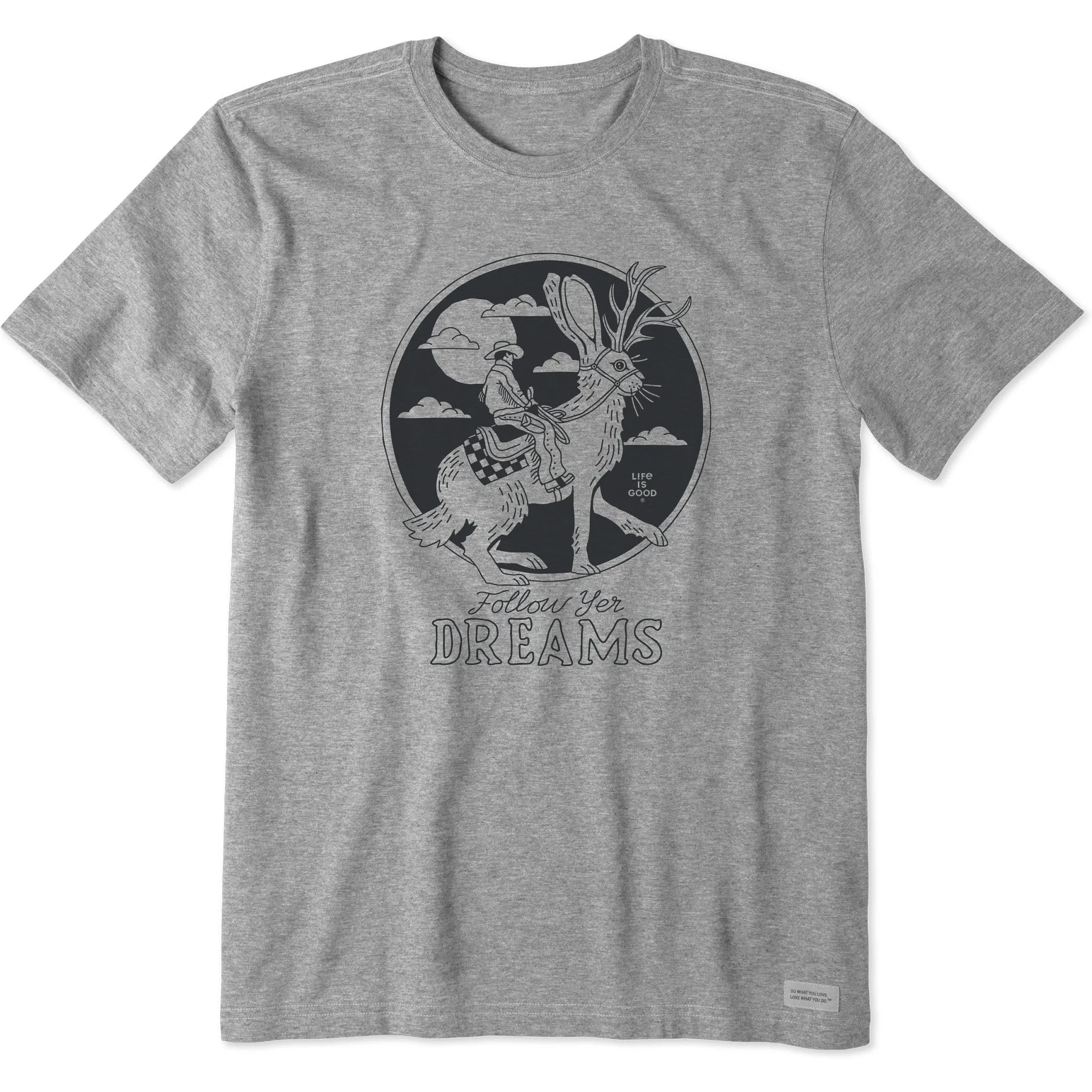 Men's Follow Yer Dreams Short Sleeve Tee Recycled Polyester Subtle Logo Placement