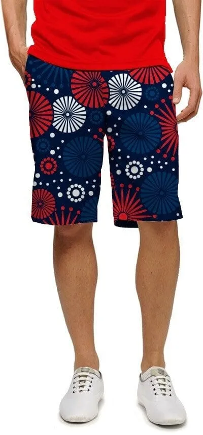 Ombre effect Flatlock Seams Loudmouth Golf: Men's StretchTech Shorts - Fireworks