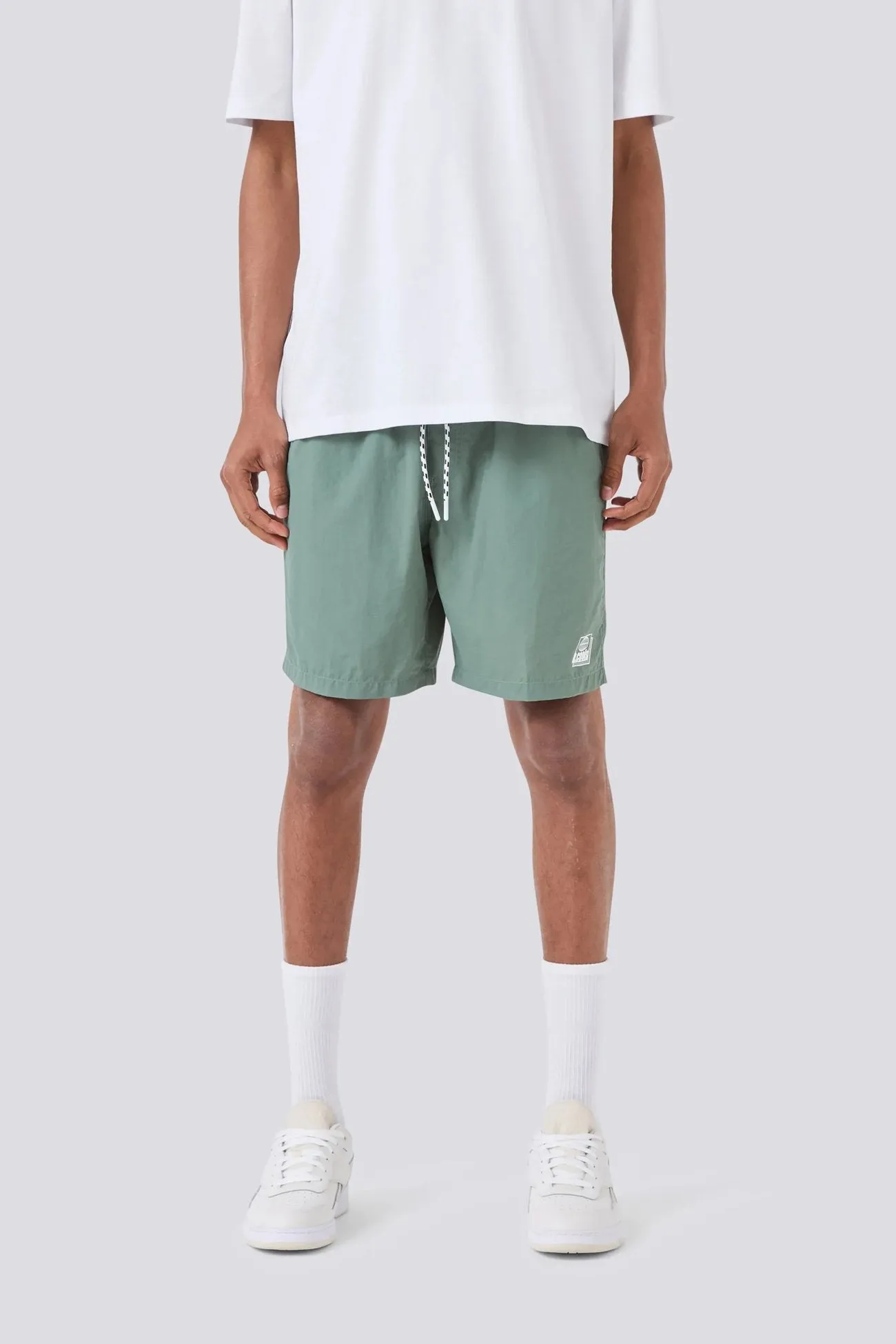 Comfy Shape Double Layered Construction Blueprint Short Emerald