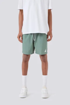 Comfy Shape Double Layered Construction Blueprint Short Emerald