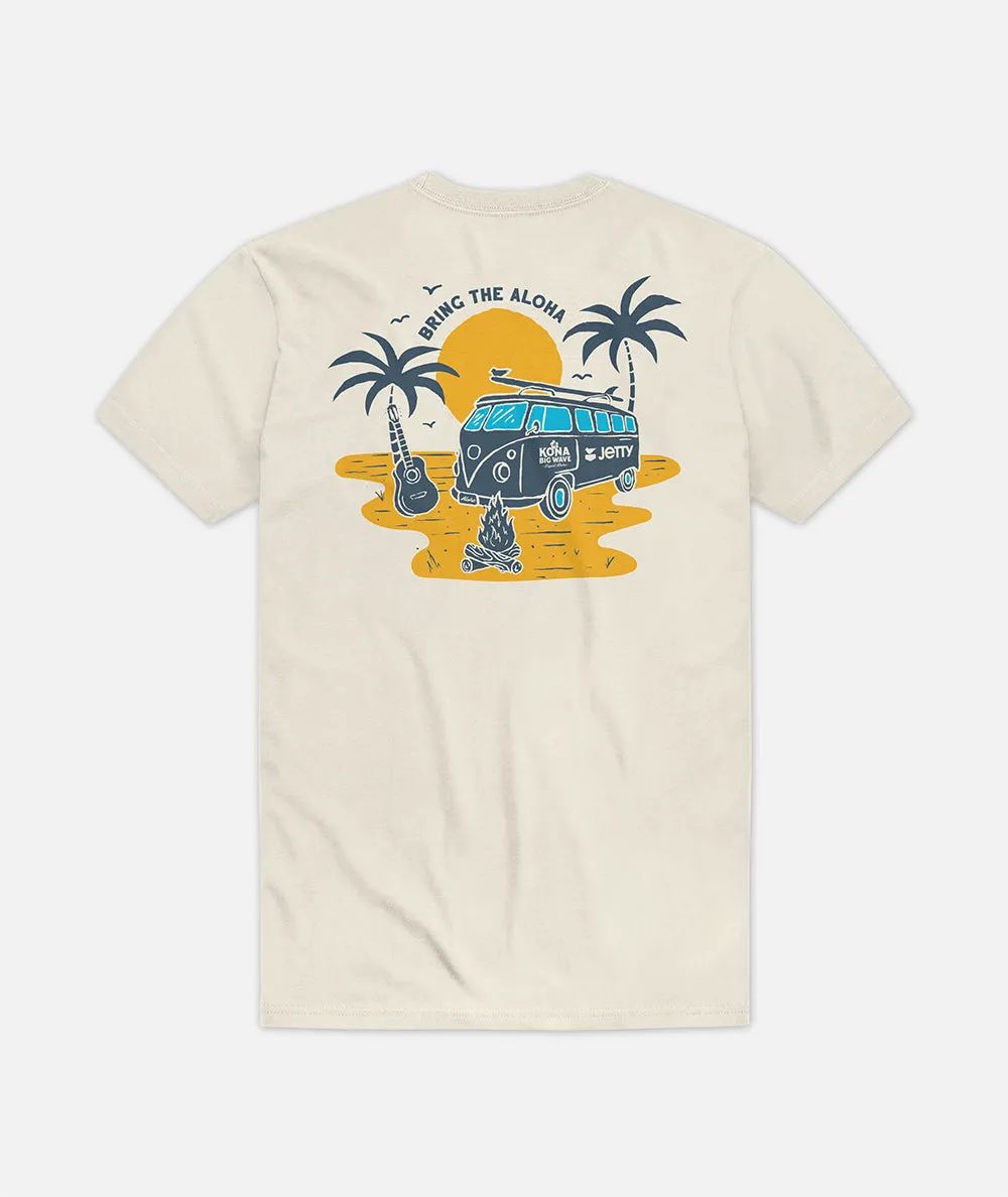 UPF Rated Fabric waterproof Jetty x Kona Beach Trip Tee - Bone