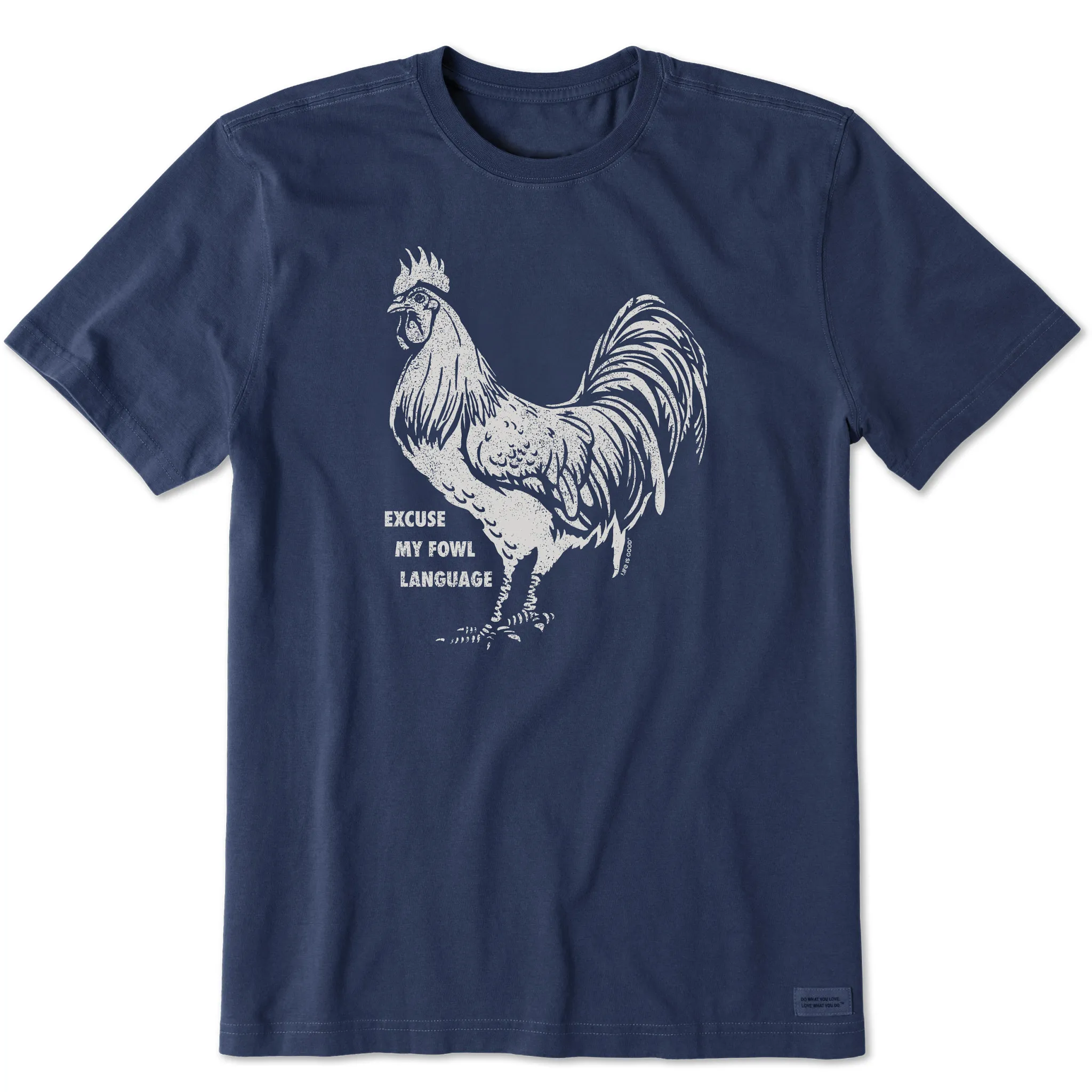 Men's Rooster Short Sleeve Tee EasyCareFabric Anti Pilling Treatment