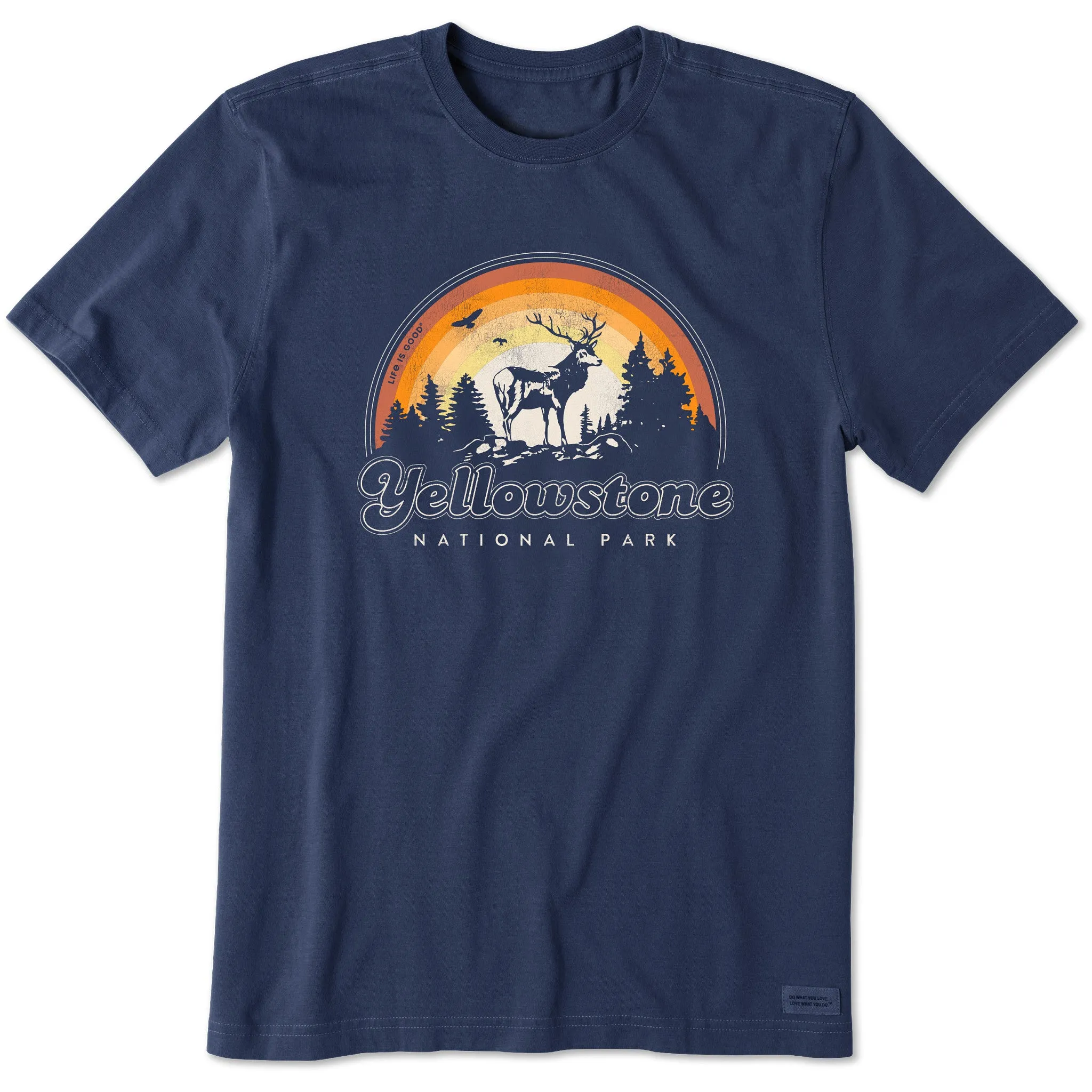 Men's Yellowstone National Park Buck Short Sleeve Crusher Tee Quick Drying