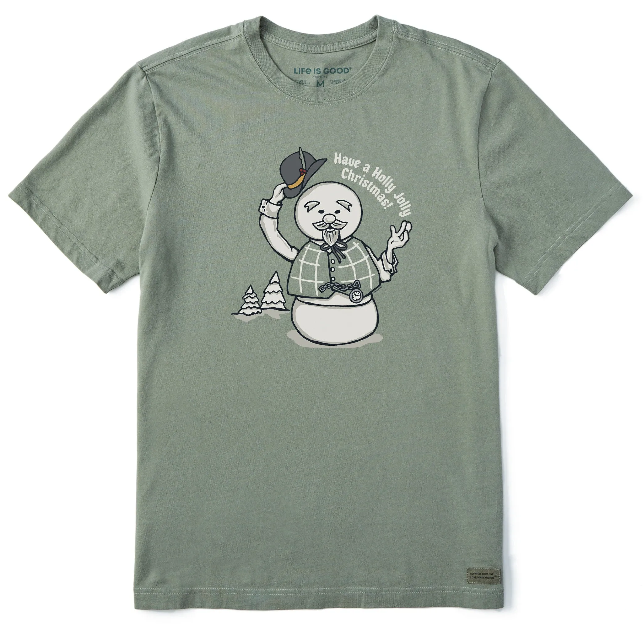 Relaxed Fit Design Men's Sam Have a Holly Jolly Christmas Short Sleeve Crusher Tee