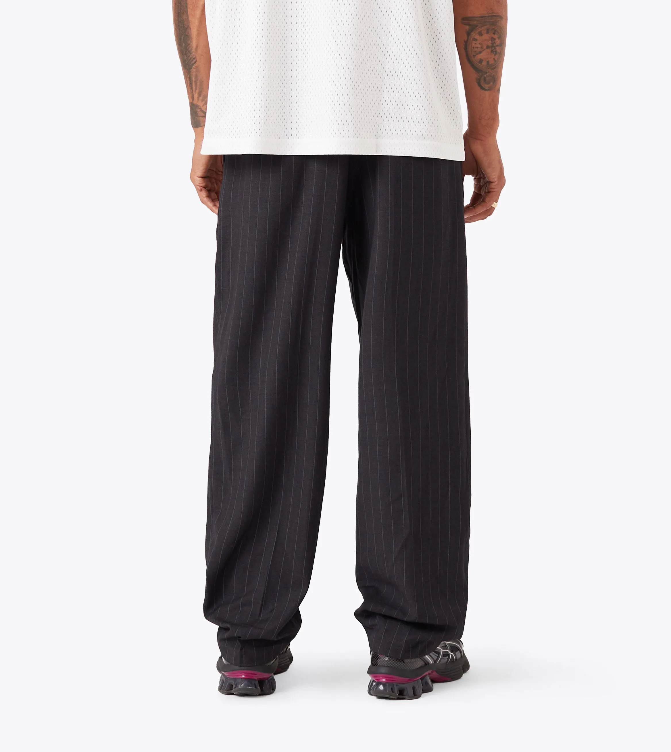 Comfortable Wear Pinstripe Flow Pant Black