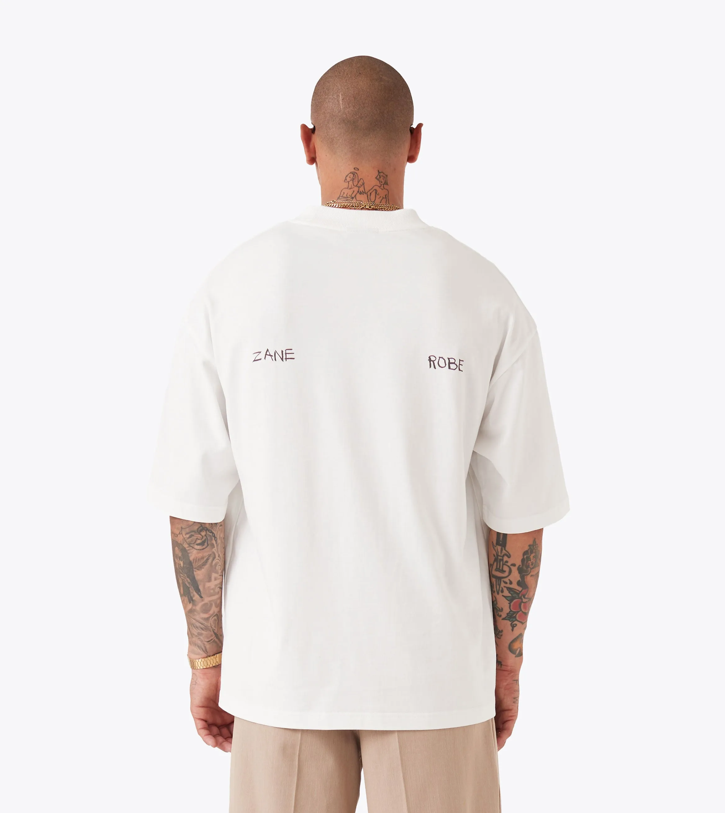 Vegan Musonga Flow Tee Vintage White